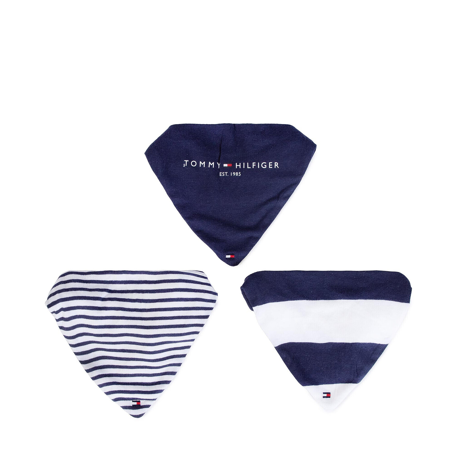 Tommy Hilfiger Set 3 bavete Baby Bibdana KN0KN01253 Bleumarin - Pled.ro