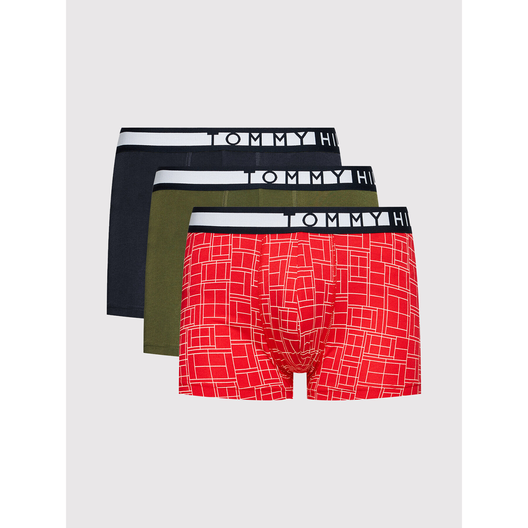 Tommy Hilfiger Set 3 perechi de boxeri 3P Trunk Print UM0UM01565 Colorat - Pled.ro