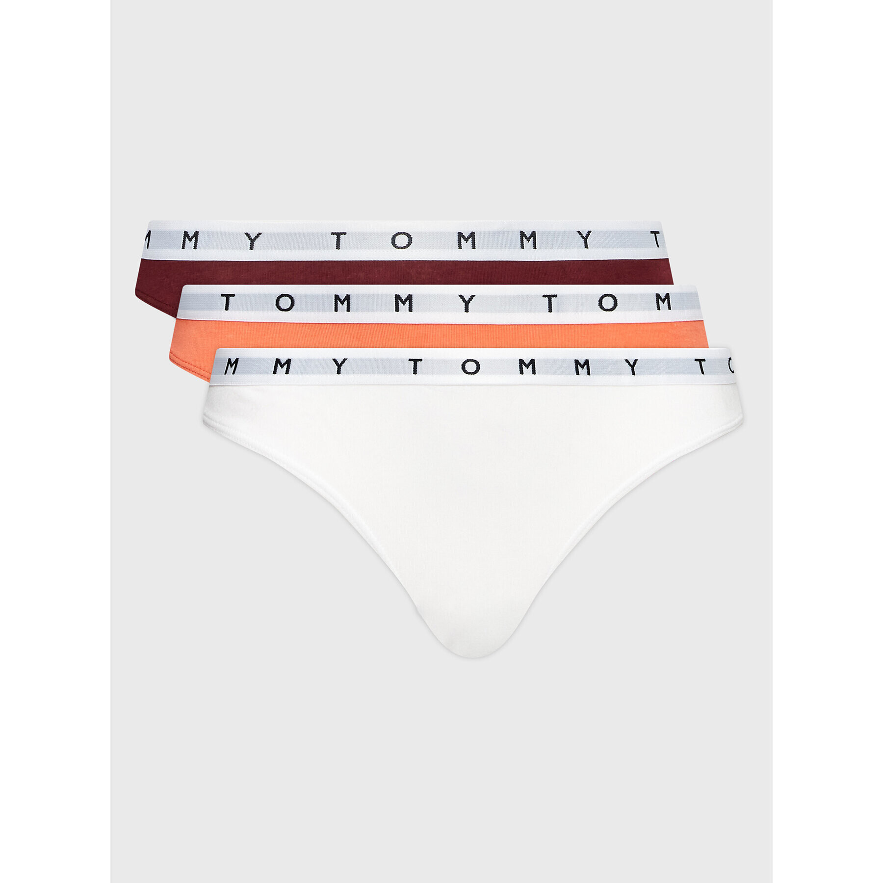 Tommy Hilfiger Set 3 perechi de chiloți tanga Print UW0UW02521 Colorat - Pled.ro