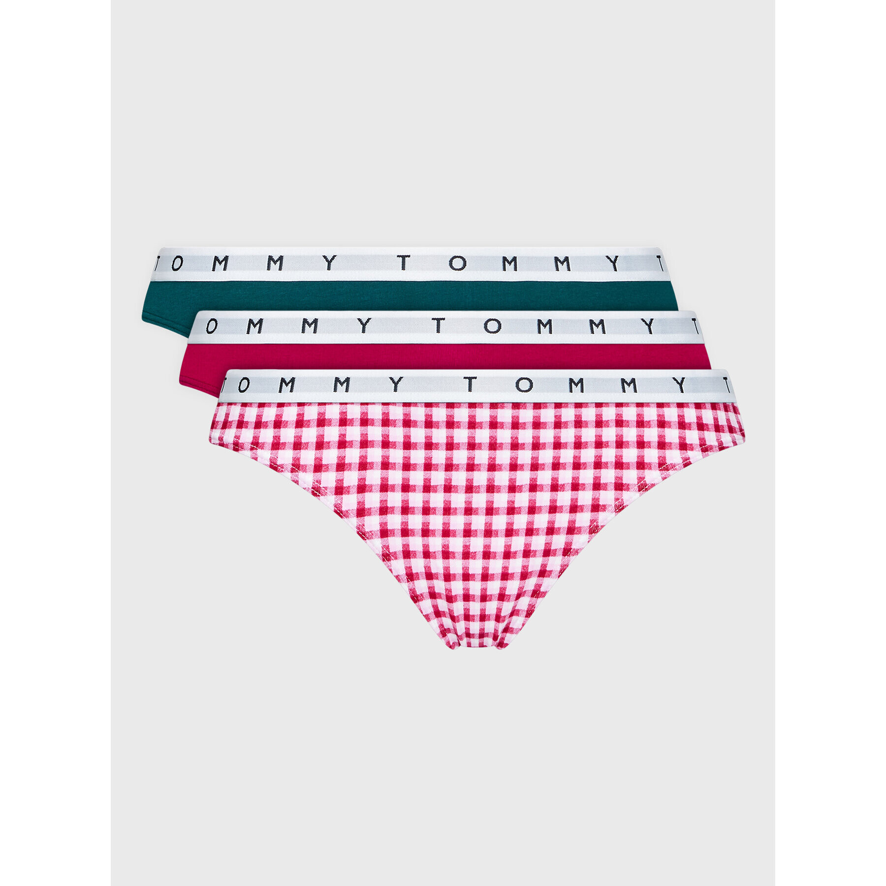 Tommy Hilfiger Set 3 perechi de chiloți tanga Print UW0UW02521 Colorat - Pled.ro