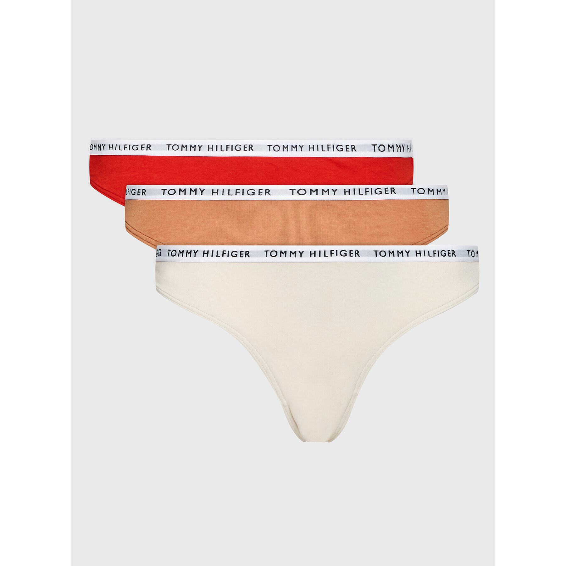 Tommy Hilfiger Set 3 perechi de chiloți tanga UW0UW02829 Colorat - Pled.ro