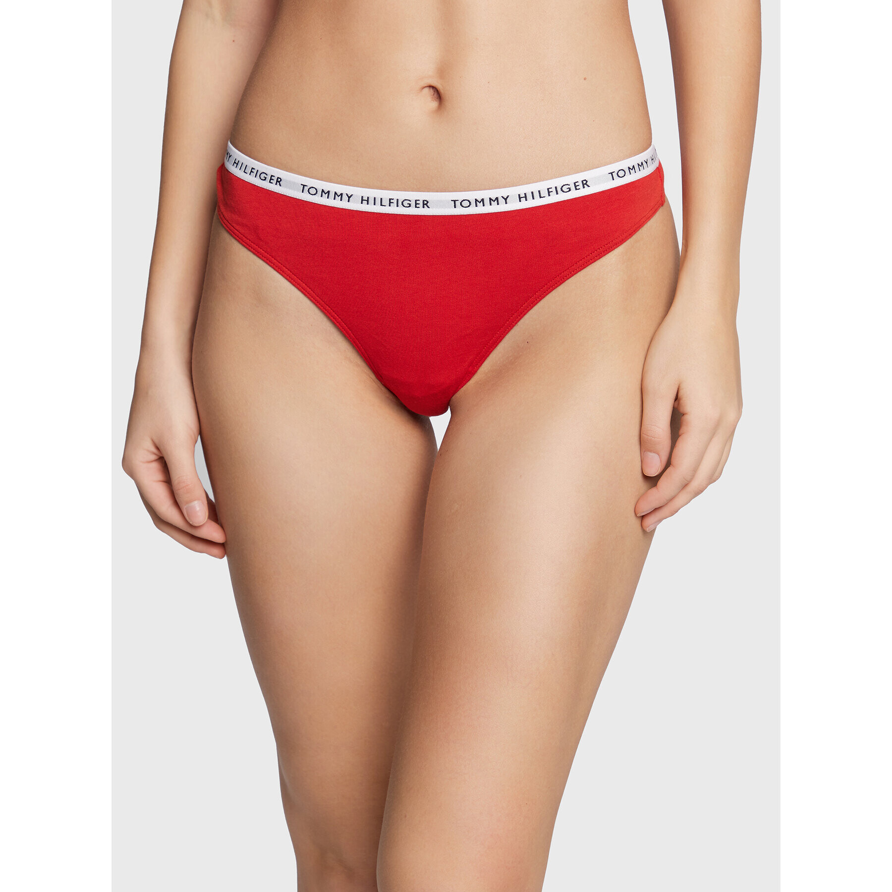 Tommy Hilfiger Set 3 perechi de chiloți tanga UW0UW02829 Colorat - Pled.ro