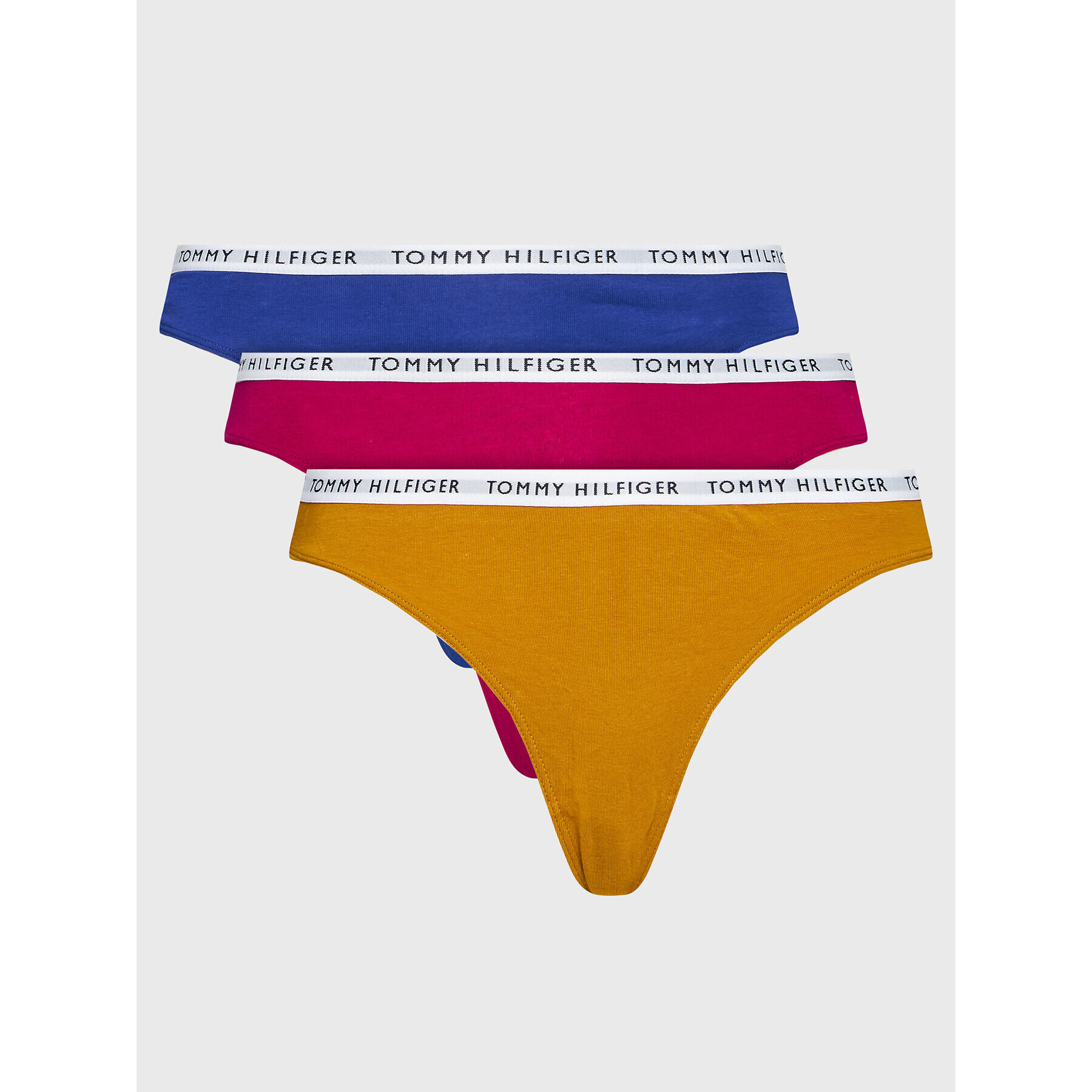 Tommy Hilfiger Set 3 perechi de chiloți tanga UW0UW02829 Colorat - Pled.ro