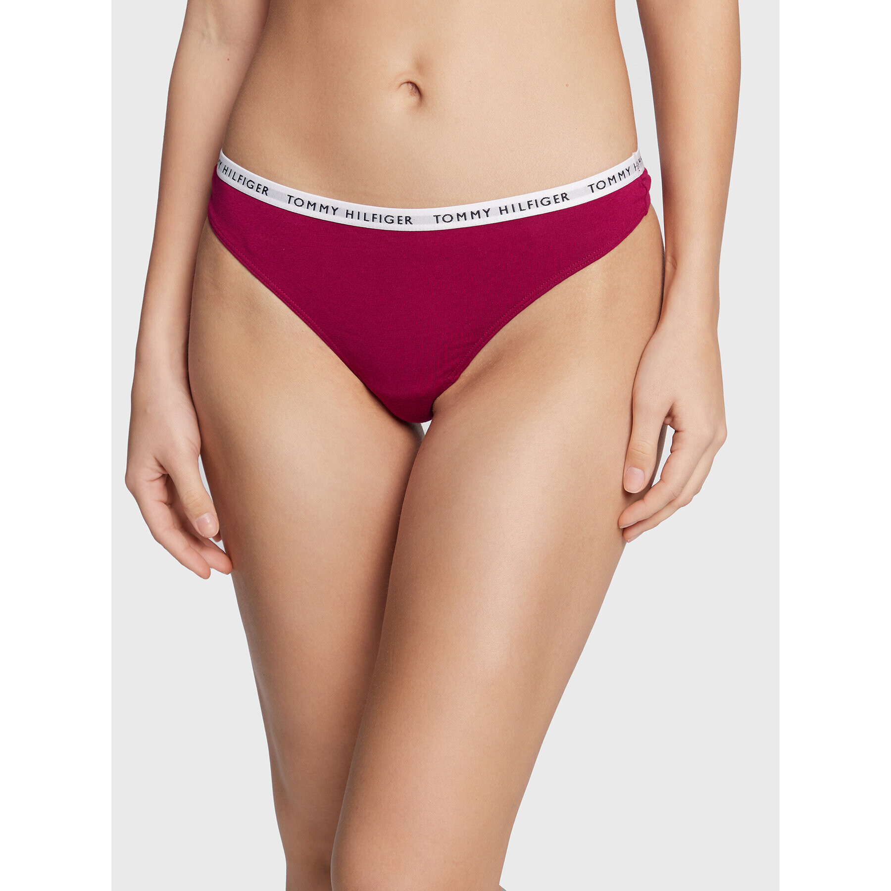 Tommy Hilfiger Set 3 perechi de chiloți tanga UW0UW02829 Colorat - Pled.ro