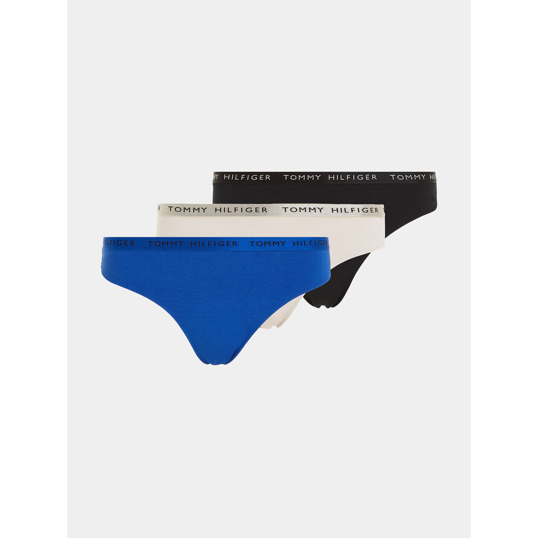 Tommy Hilfiger Set 3 perechi de chiloți tanga UW0UW04889 Colorat - Pled.ro