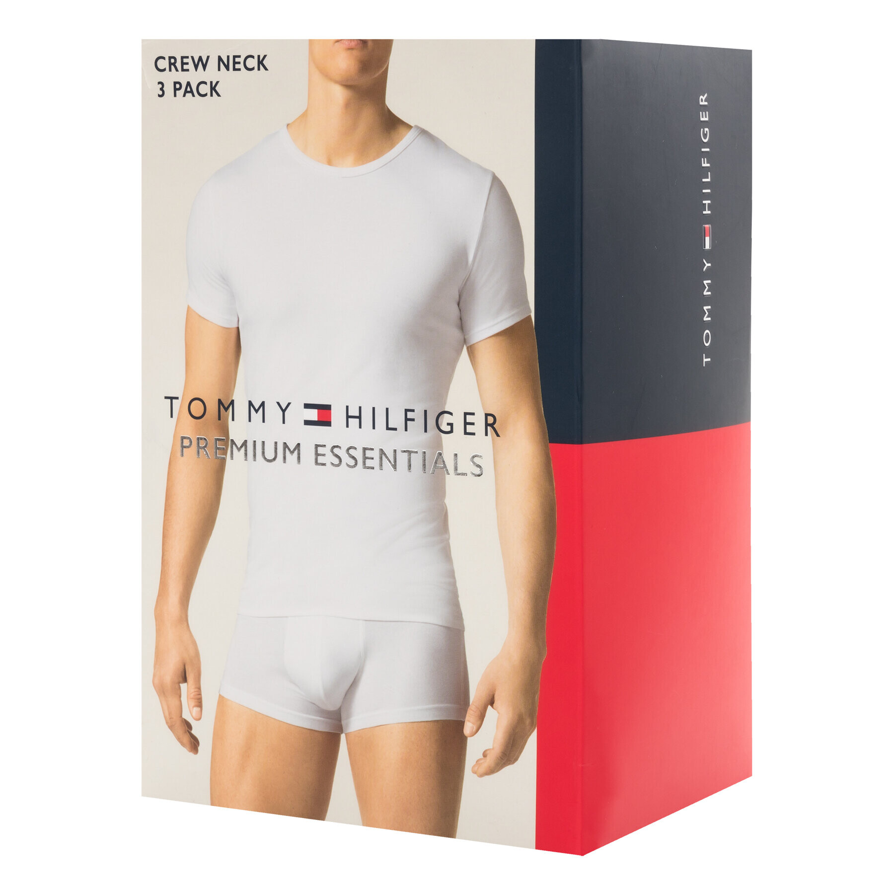 Tommy Hilfiger Set 3 tricouri Essential 2S87905187 Negru Regular Fit - Pled.ro