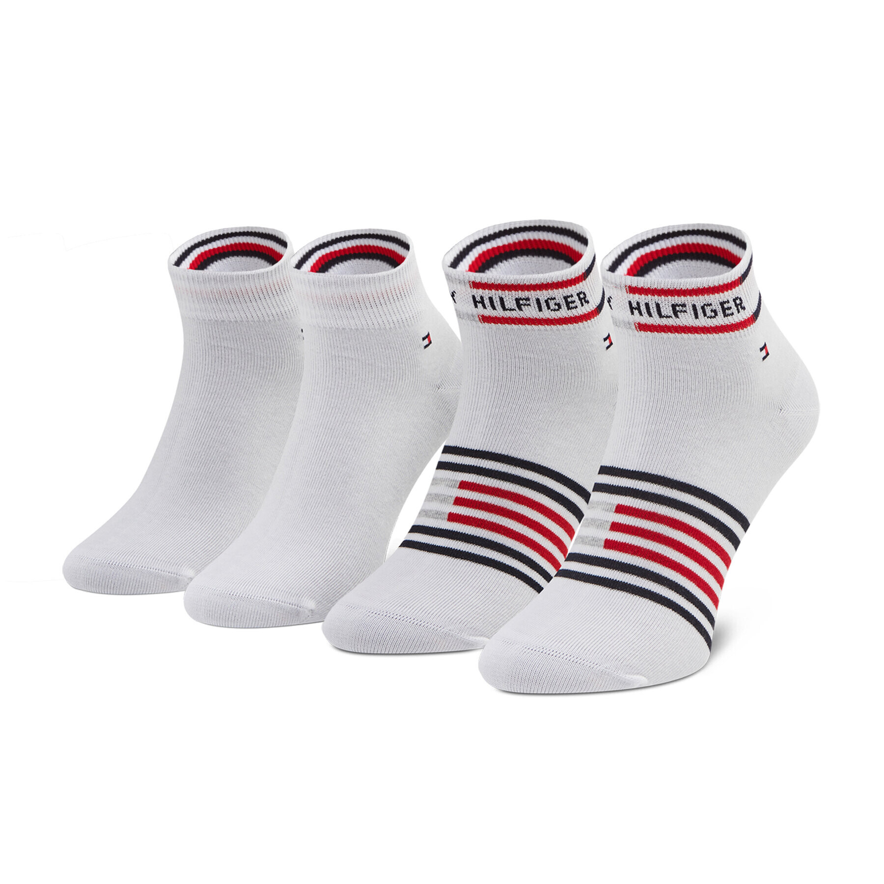 Tommy Hilfiger Set de 2 perechi de șosete lungi pentru bărbați 100002212 Alb - Pled.ro