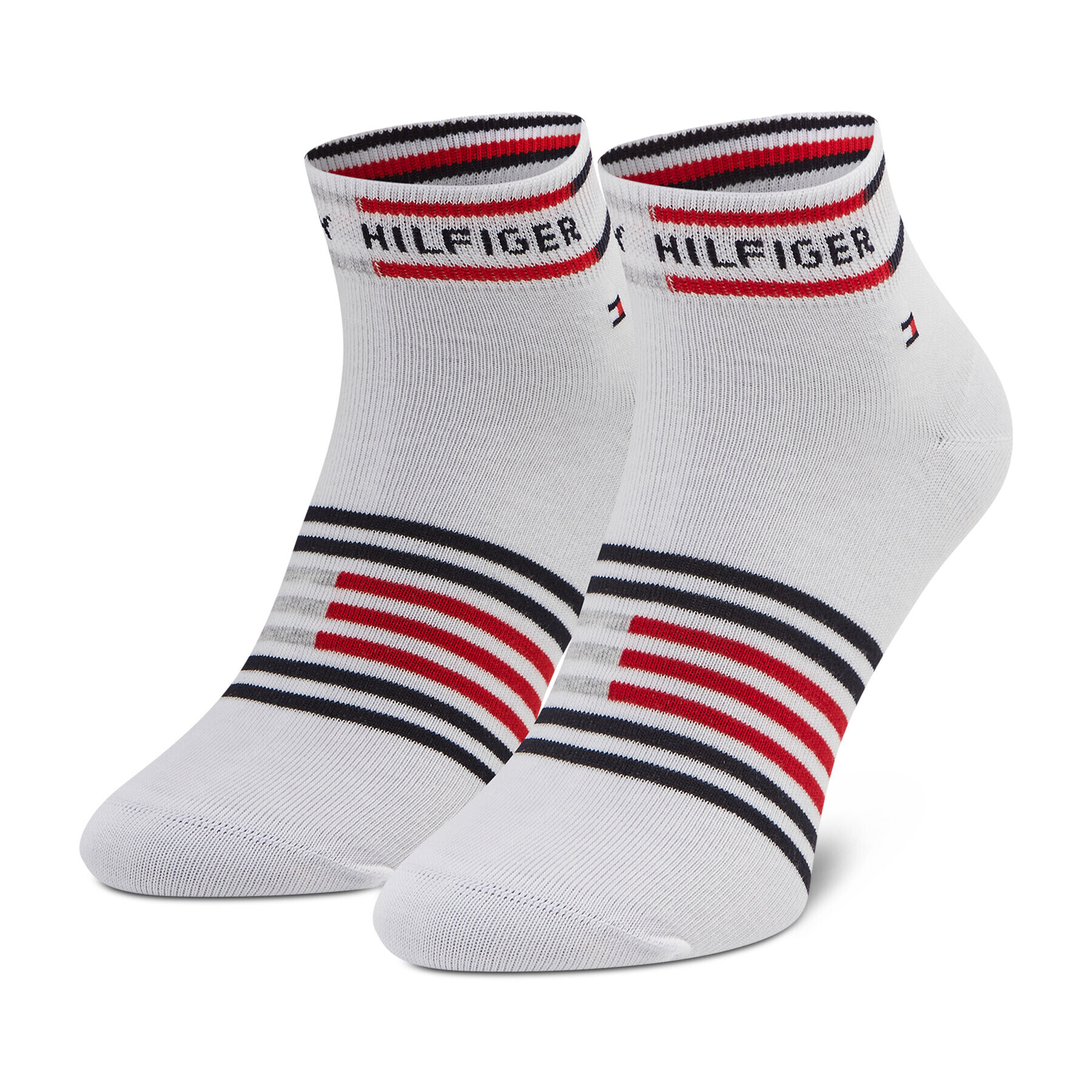 Tommy Hilfiger Set de 2 perechi de șosete lungi pentru bărbați 100002212 Alb - Pled.ro