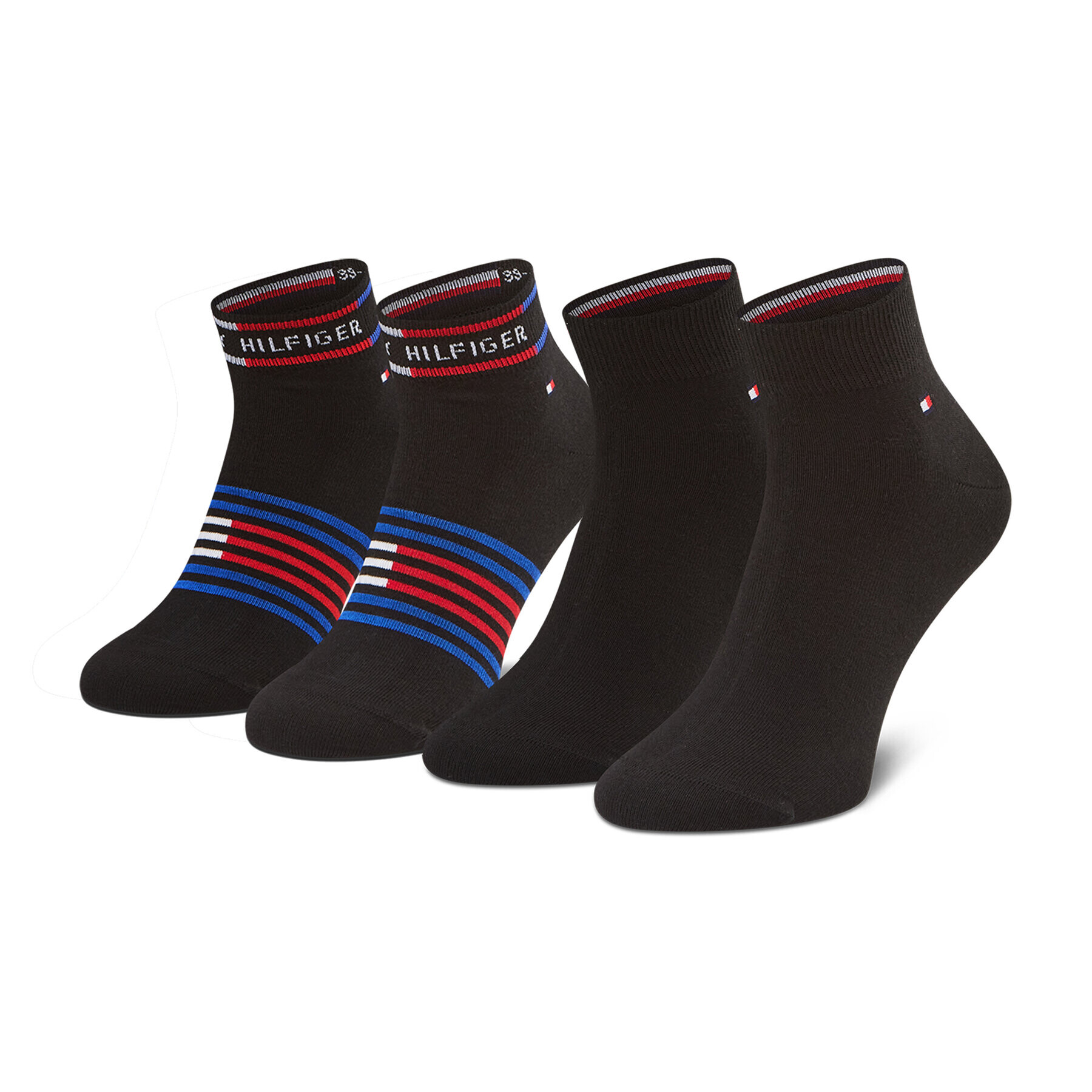 Tommy Hilfiger Set de 2 perechi de șosete lungi pentru bărbați 100002212 Negru - Pled.ro