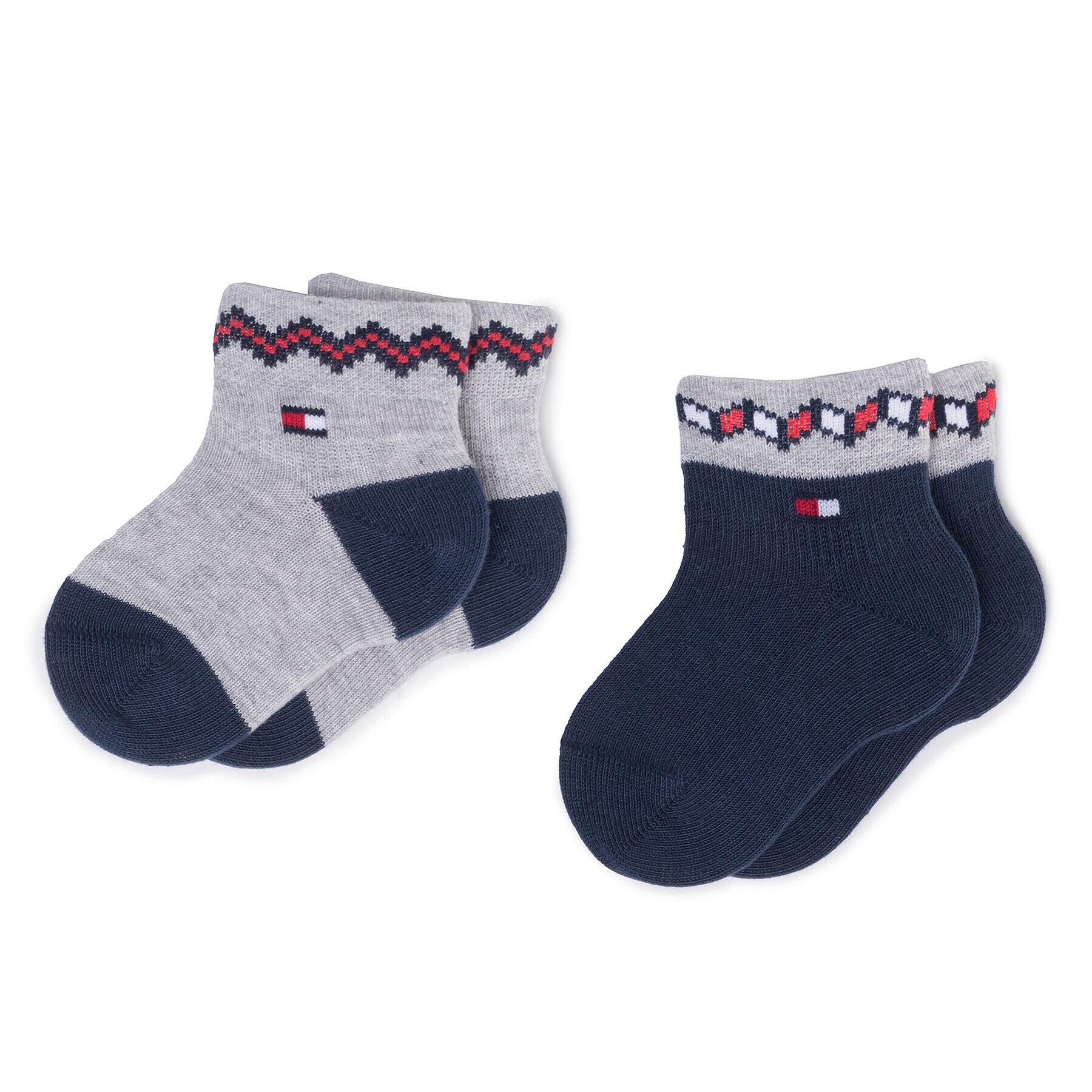 Tommy Hilfiger Set de 2 perechi de șosete lungi pentru copii 100000798 Gri - Pled.ro