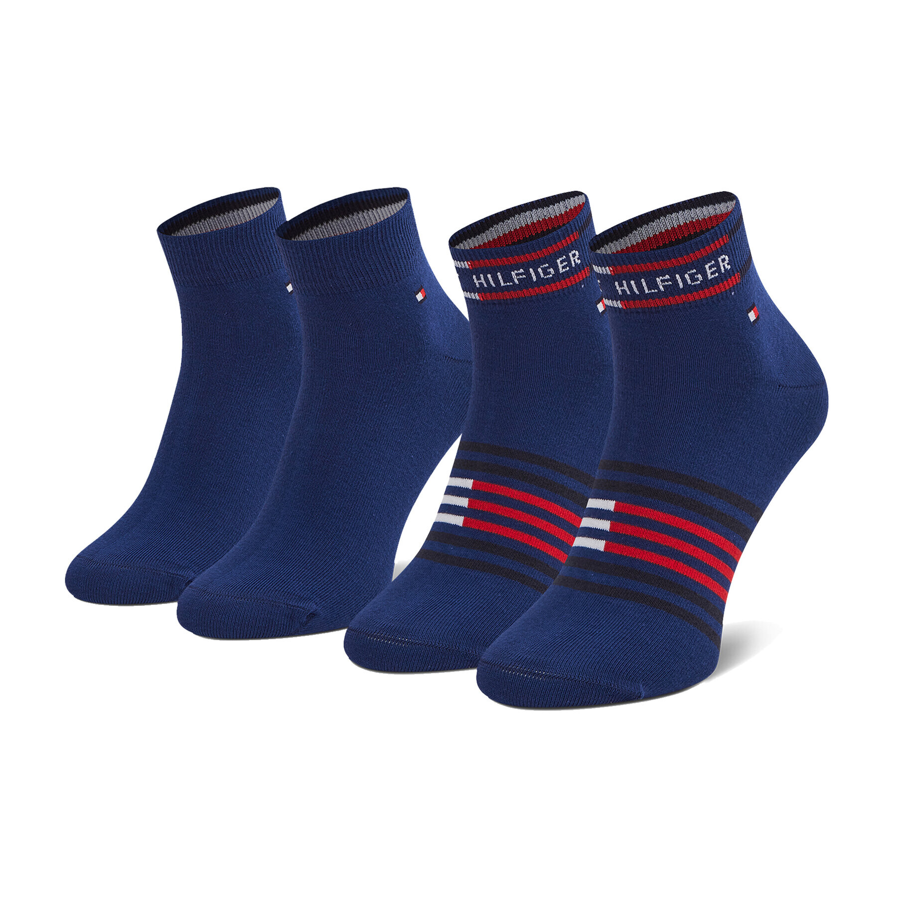 Tommy Hilfiger Set de 2 perechi de șosete medii pentru bărbați 100002212 Bleumarin - Pled.ro