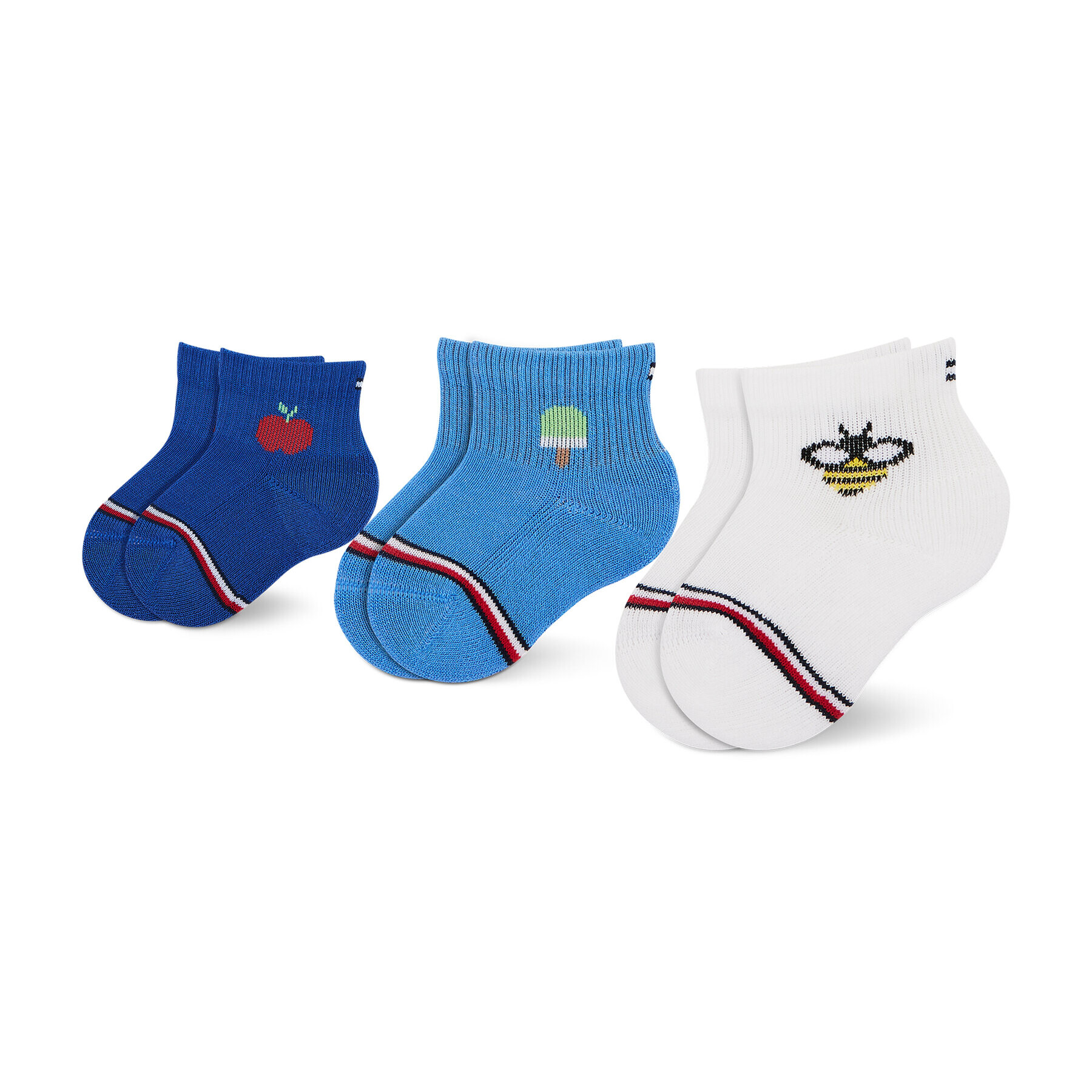 Tommy Hilfiger Set de 3 perechi de șosete lungi pentru copii 100002325 Colorat - Pled.ro