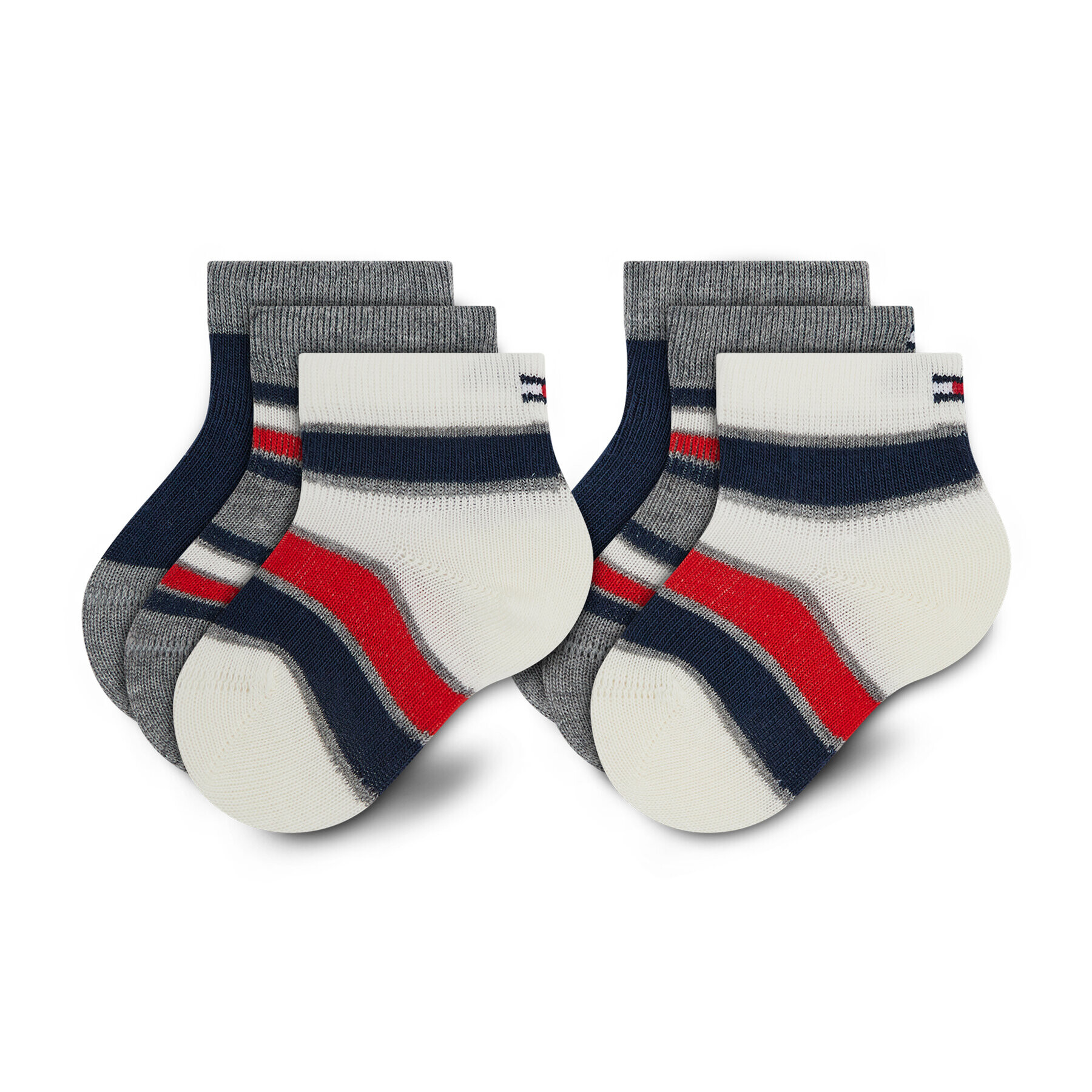 Tommy Hilfiger Set de 3 perechi de șosete lungi pentru copii 701210509 Colorat - Pled.ro