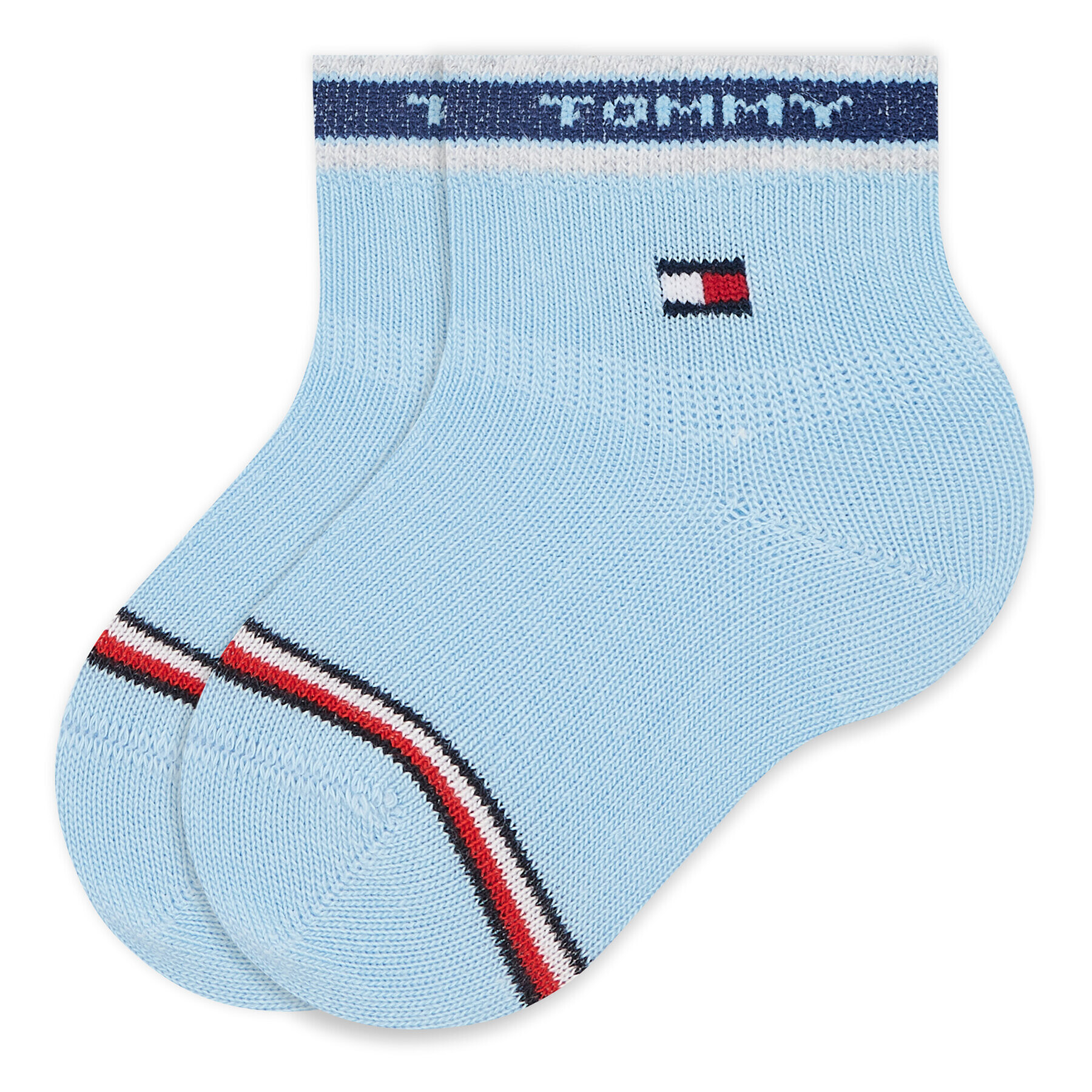 Tommy Hilfiger Set de 3 perechi de șosete lungi pentru copii 701220278 Albastru - Pled.ro