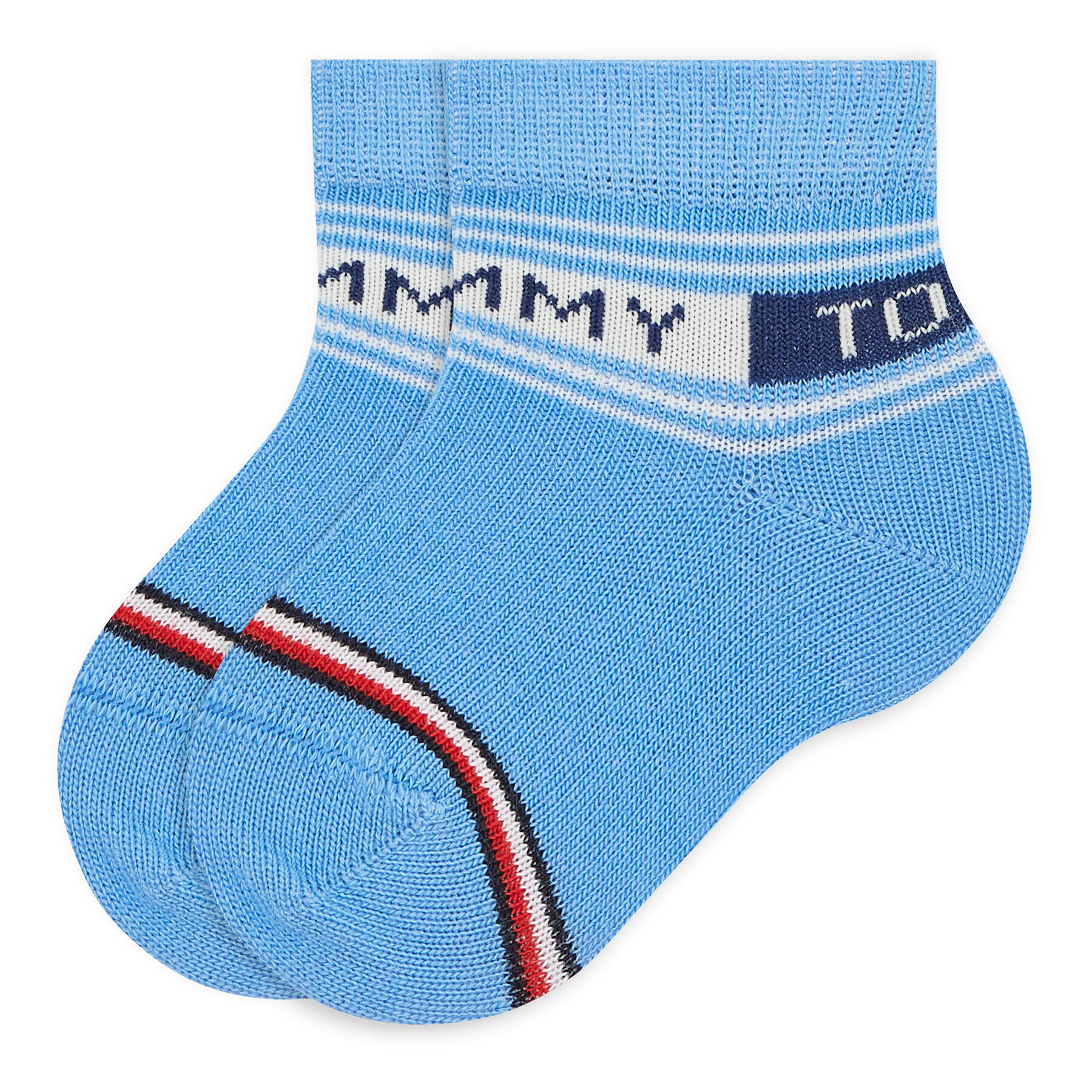 Tommy Hilfiger Set de 3 perechi de șosete lungi pentru copii 701220278 Albastru - Pled.ro