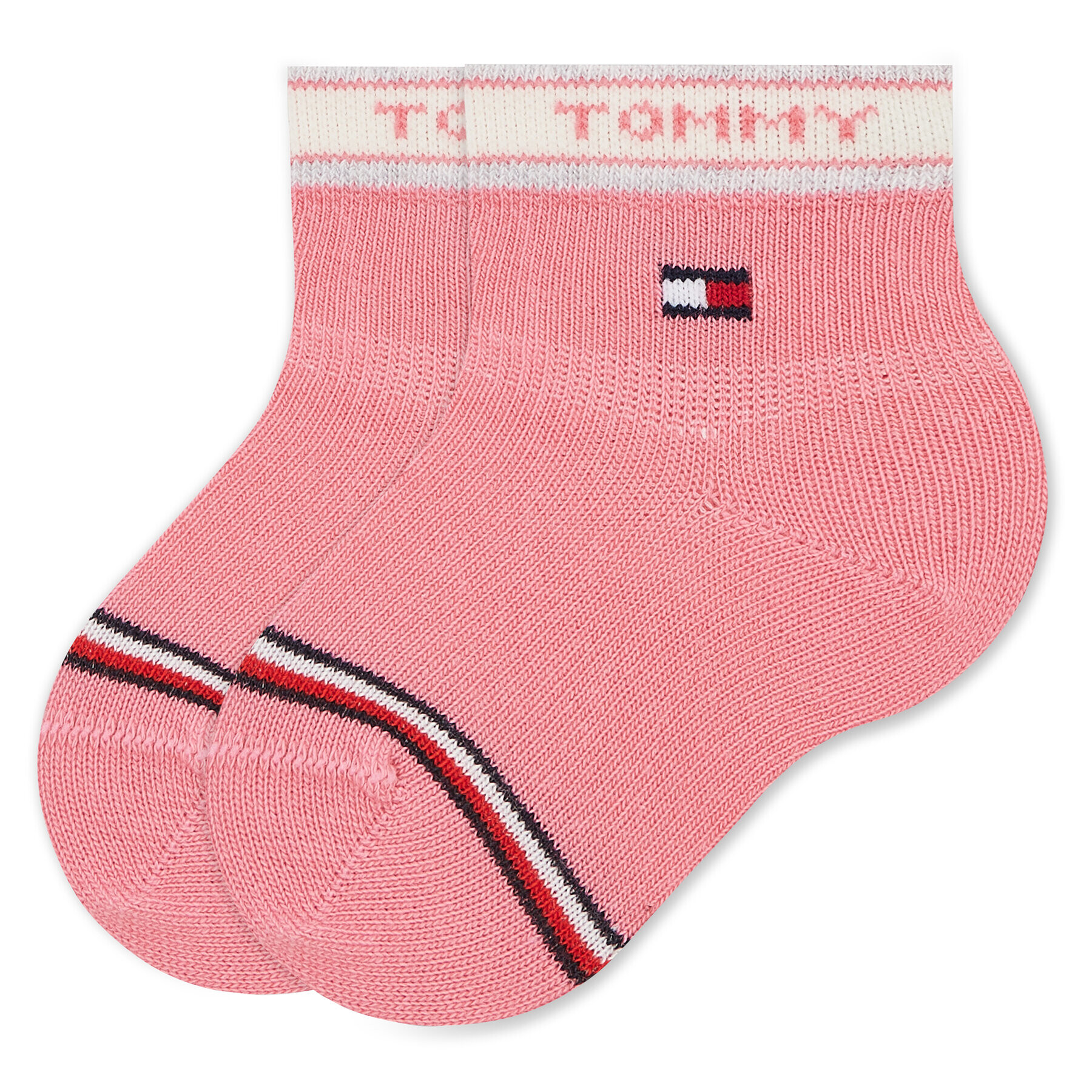 Tommy Hilfiger Set de 3 perechi de șosete lungi pentru copii 701220278 Roz - Pled.ro