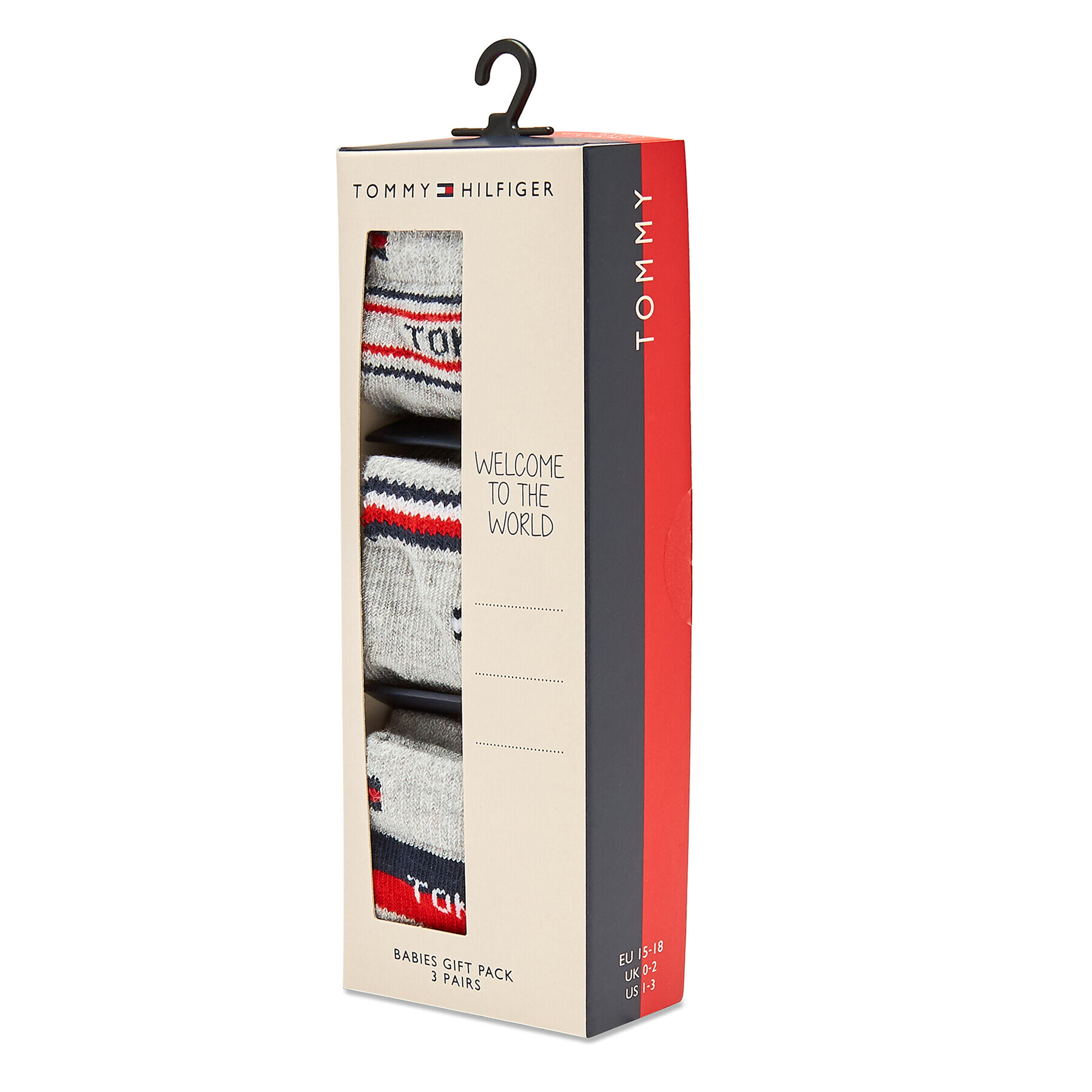 Tommy Hilfiger Set de 3 perechi de șosete medii pentru copii 701222674 Gri - Pled.ro