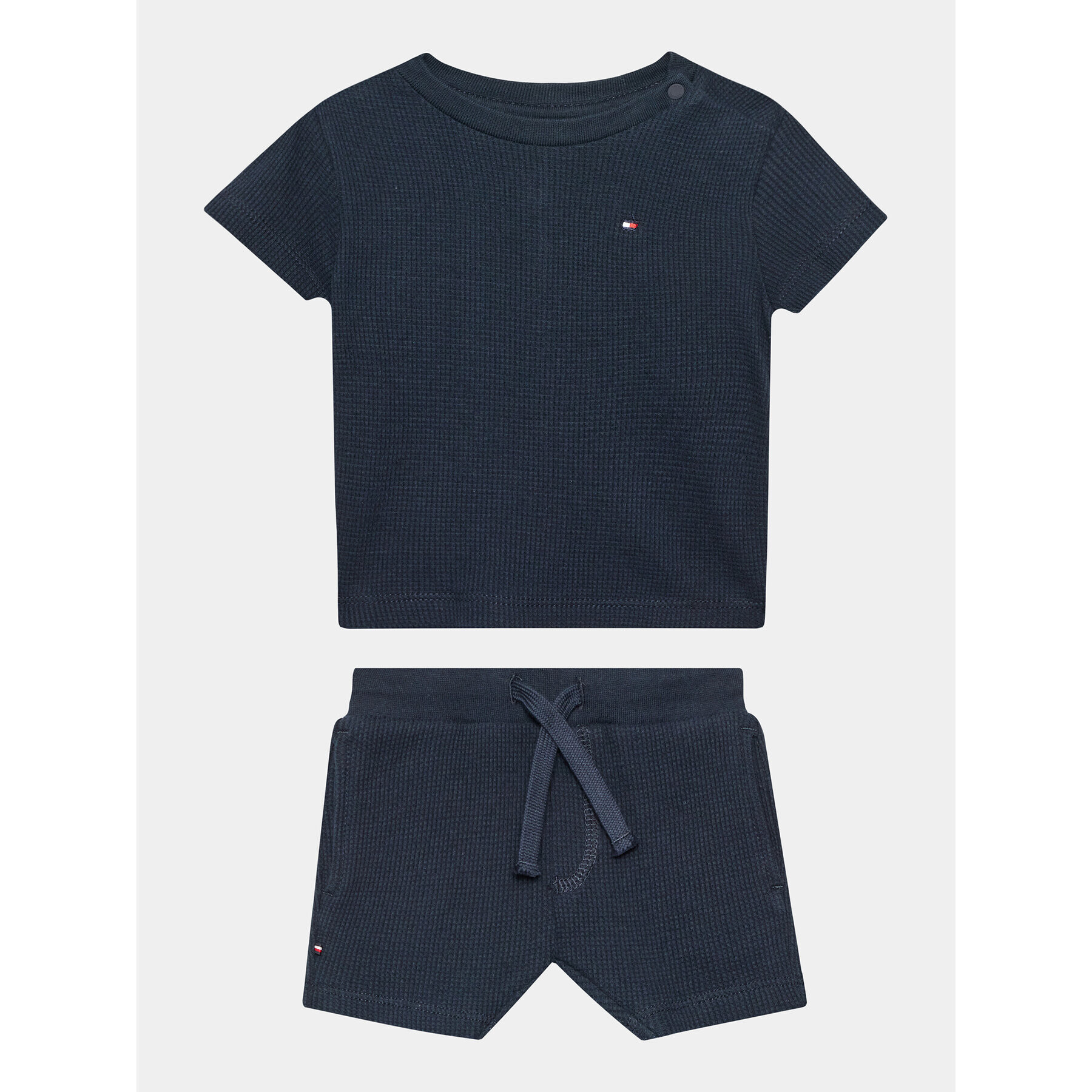 Tommy Hilfiger Set tricou și pantaloni scurți KN0KN01597 Bleumarin Regular Fit - Pled.ro