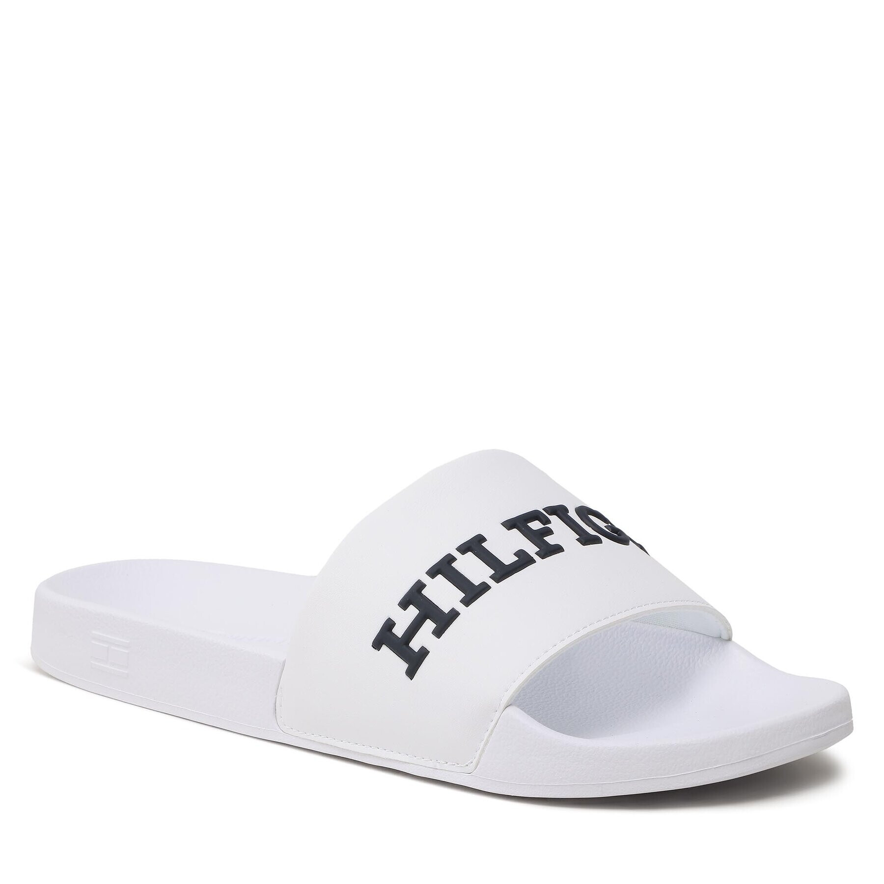 Tommy Hilfiger Șlapi 3D Print Hilfiger Pool Slide FM0FM04612 Alb - Pled.ro