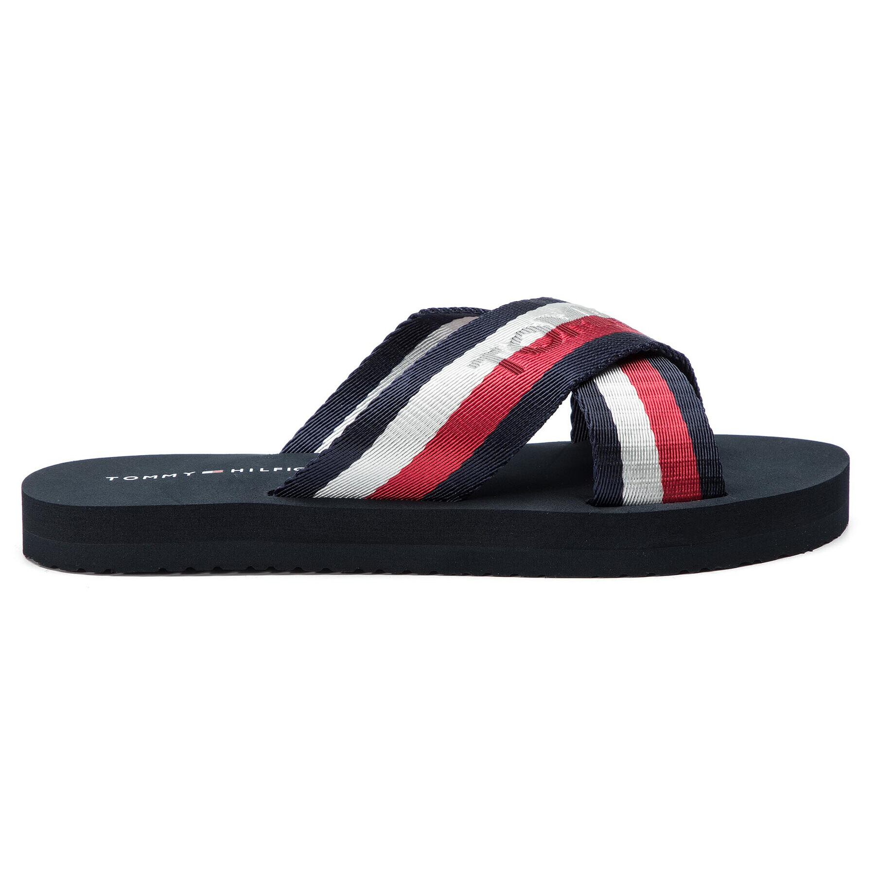 Tommy Hilfiger Șlapi Colorful Tommy Slide Sandal FW0FW04242 Bleumarin - Pled.ro