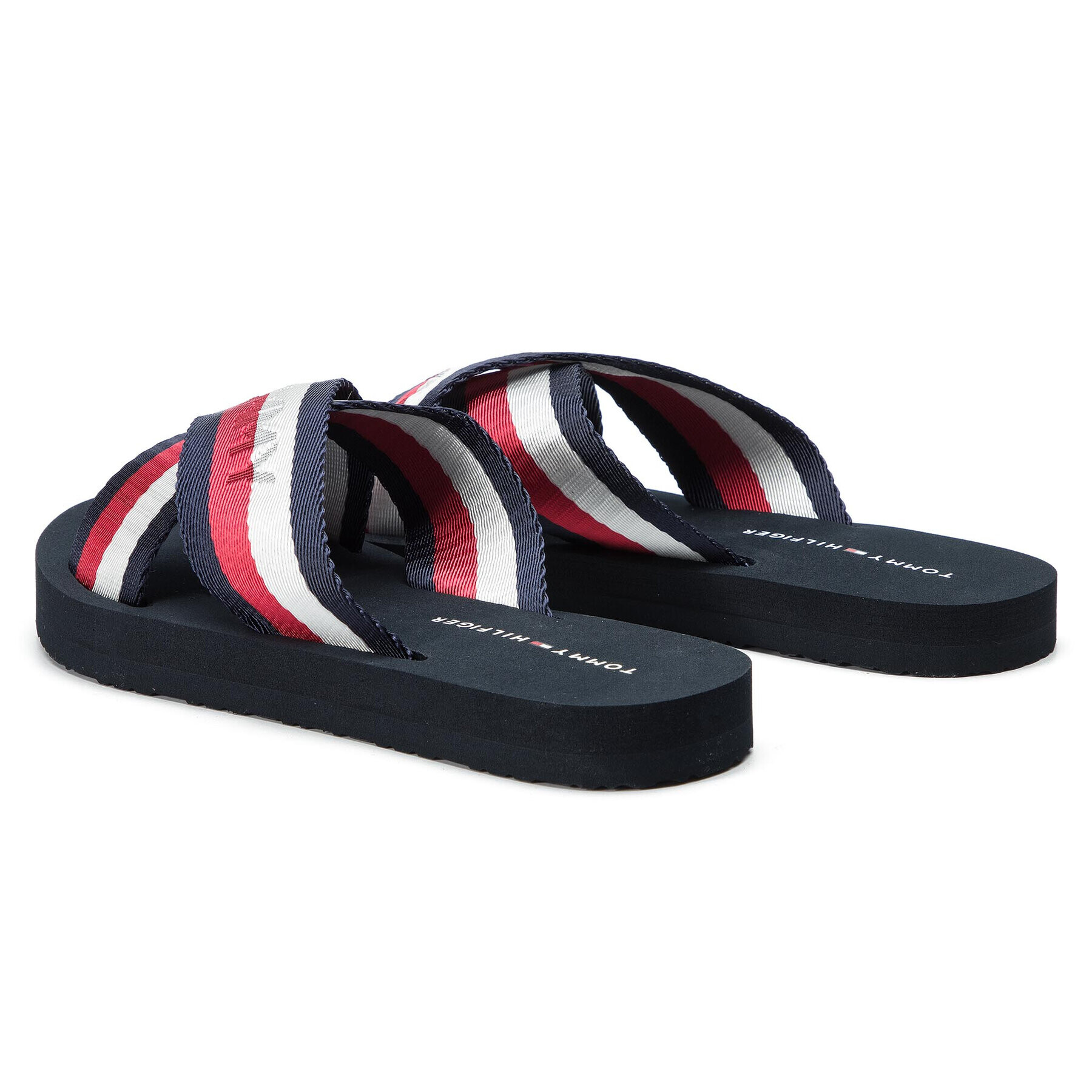 Tommy Hilfiger Șlapi Colorful Tommy Slide Sandal FW0FW04242 Bleumarin - Pled.ro