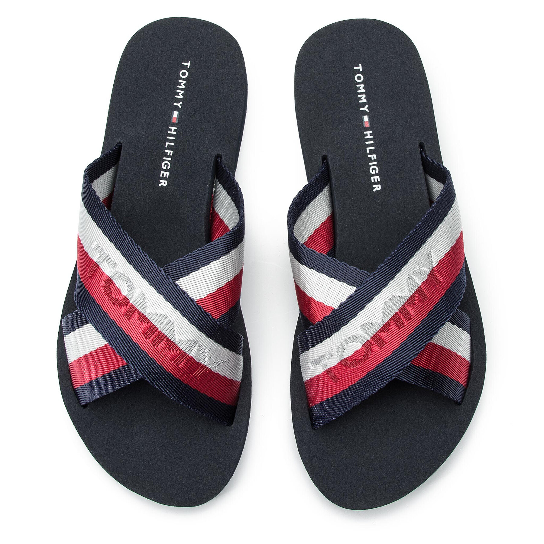 Tommy Hilfiger Șlapi Colorful Tommy Slide Sandal FW0FW04242 Bleumarin - Pled.ro