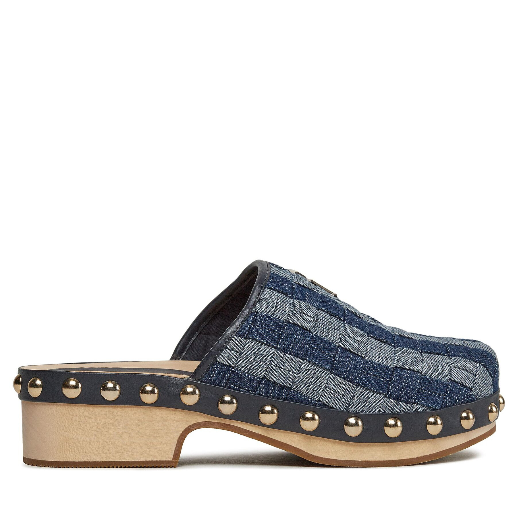 Tommy Hilfiger Saboți Denim Contrast Clog FW0FW07410 Bleumarin - Pled.ro