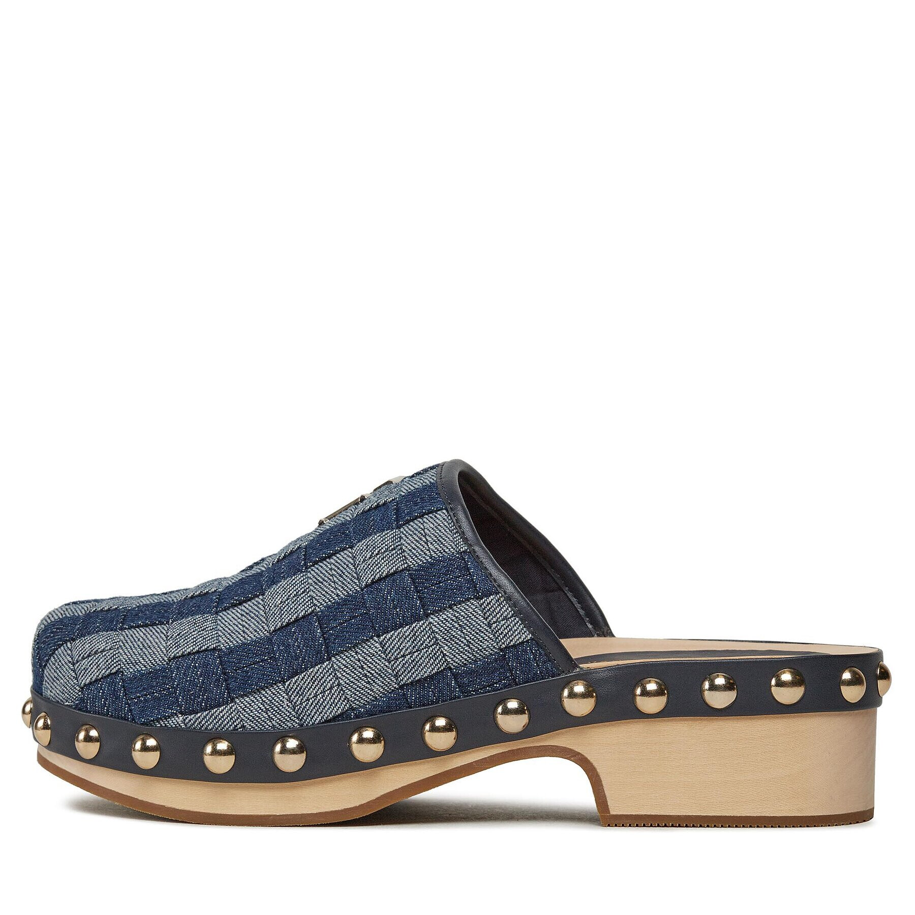 Tommy Hilfiger Saboți Denim Contrast Clog FW0FW07410 Bleumarin - Pled.ro