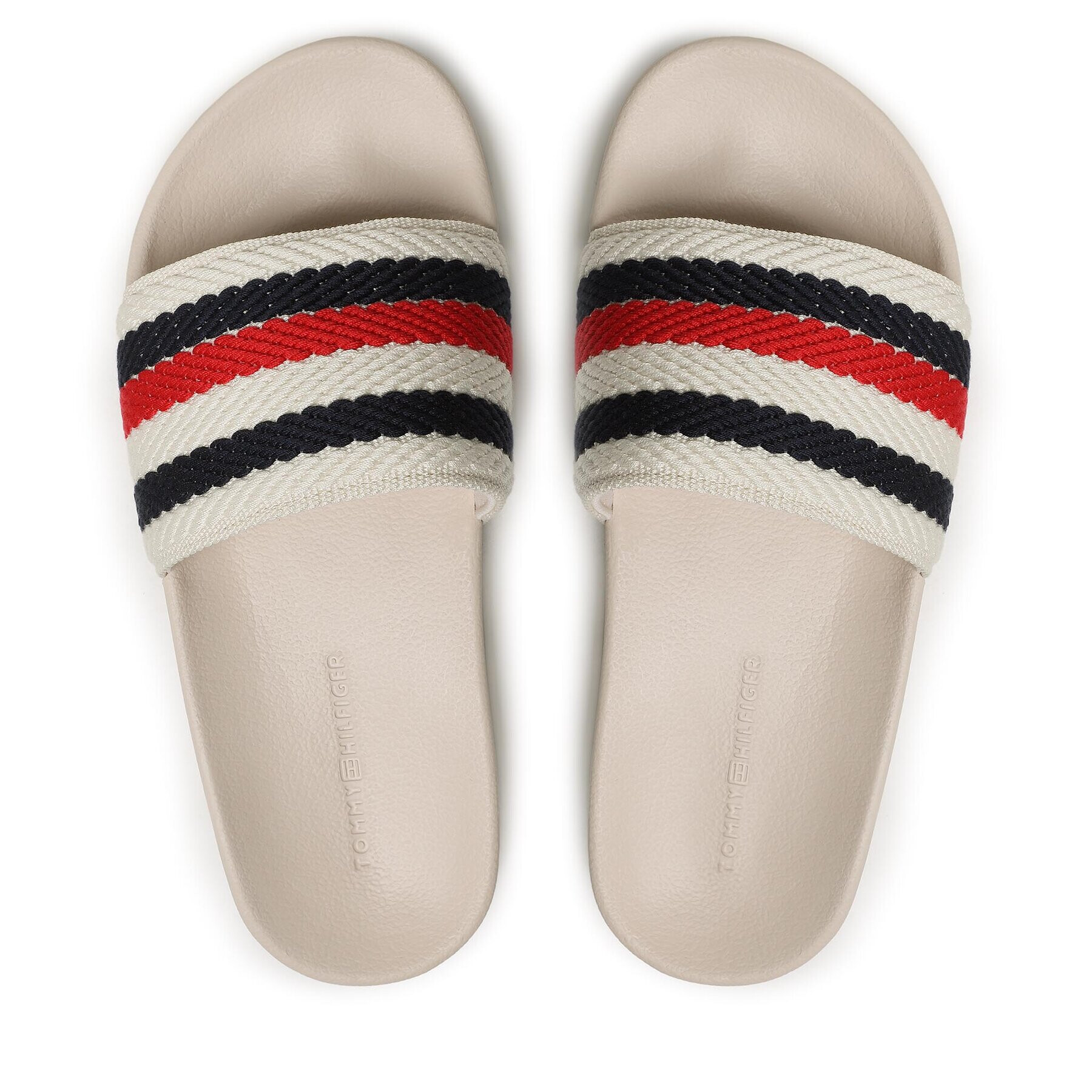 Tommy Hilfiger Șlapi Essential Pool Slide FW0FW07151 Écru - Pled.ro