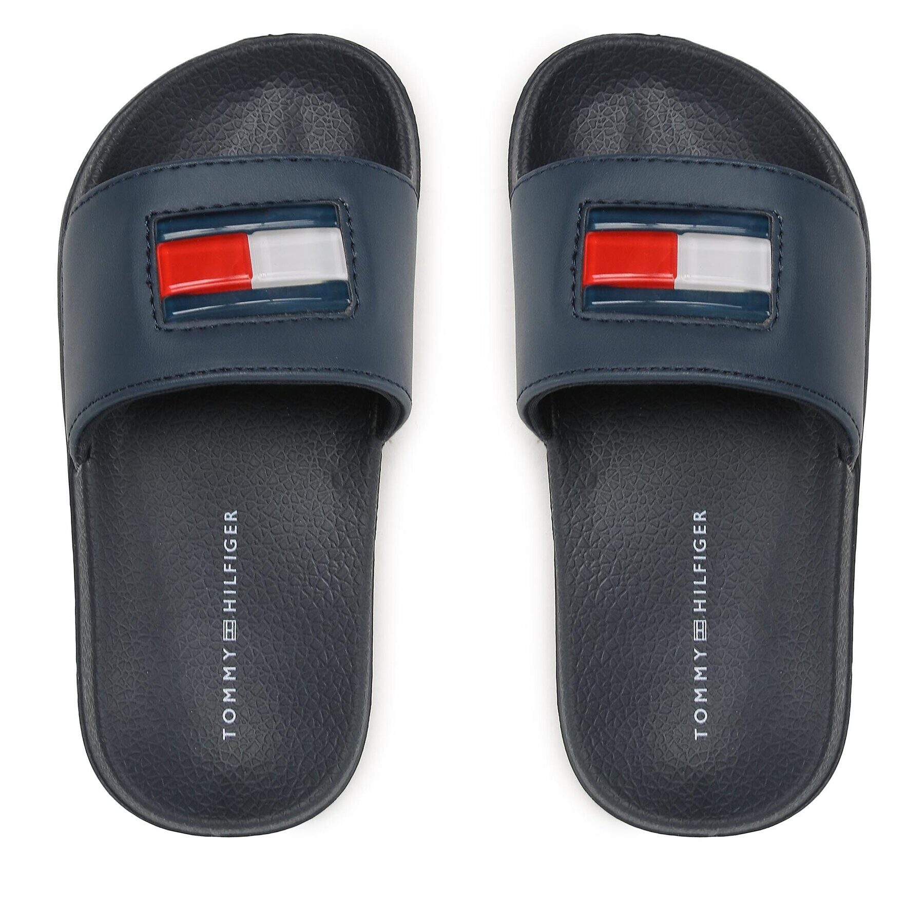 Tommy Hilfiger Șlapi Flag Pool Slide T3B0-32930-1172 M Bleumarin - Pled.ro