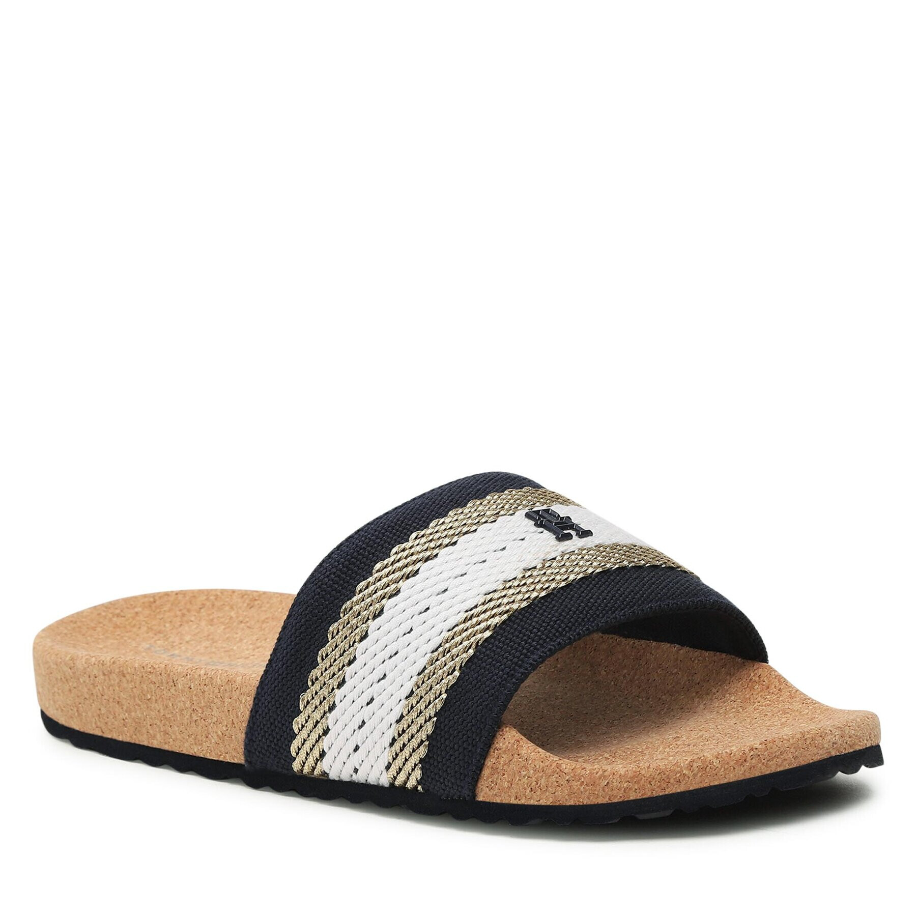 Tommy Hilfiger Șlapi Fresh Webbing Slide FW0FW06983 Bleumarin - Pled.ro