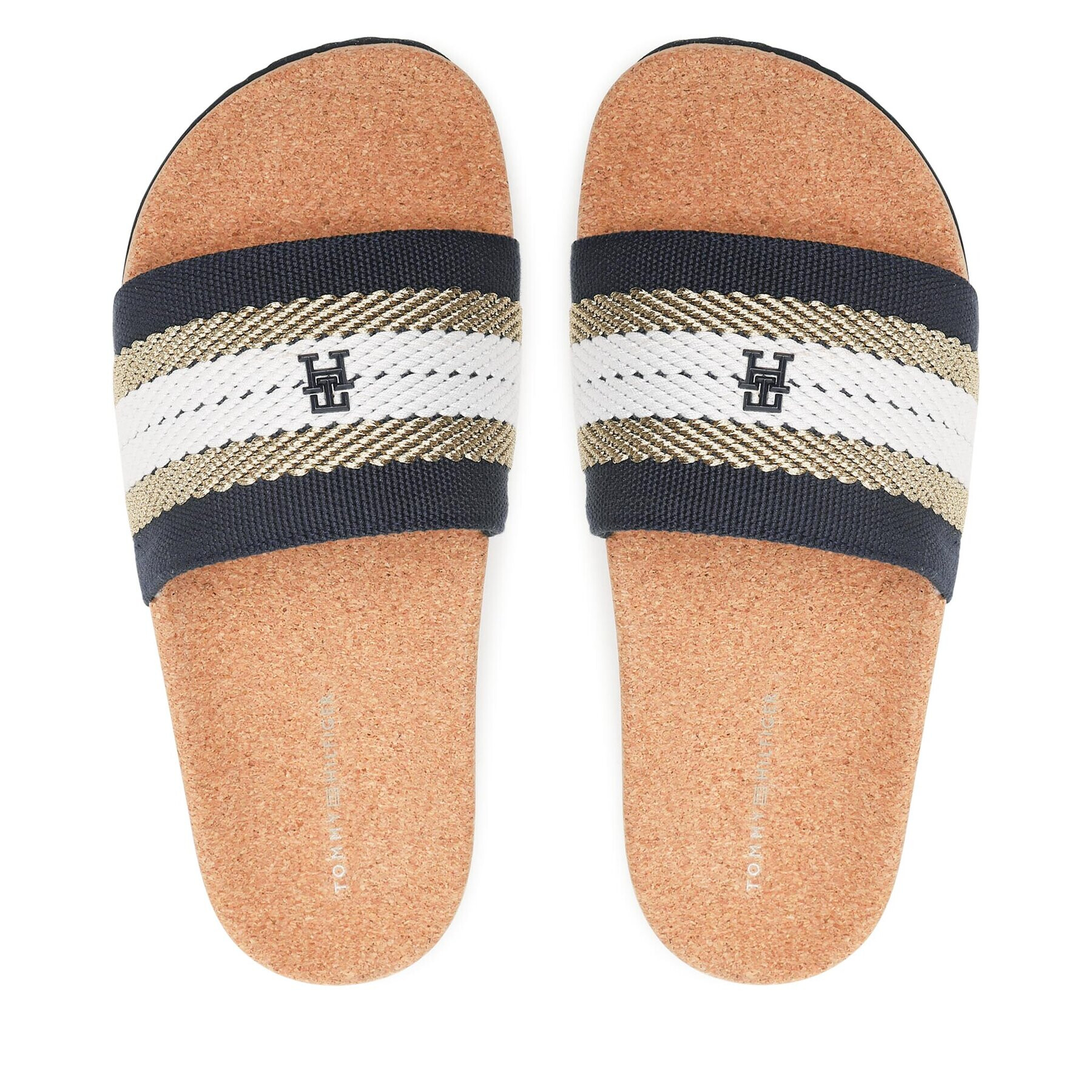 Tommy Hilfiger Șlapi Fresh Webbing Slide FW0FW06983 Bleumarin - Pled.ro