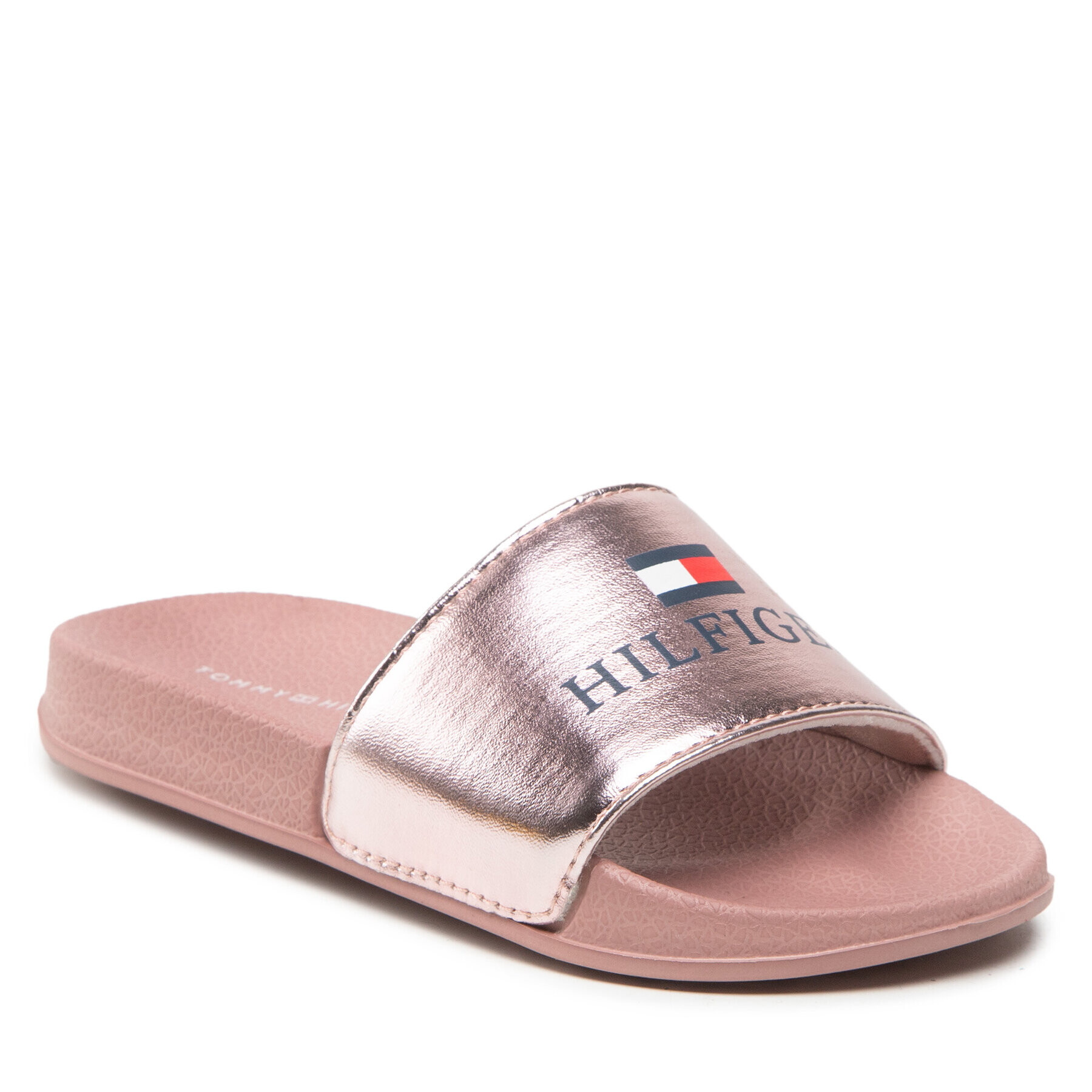 Tommy Hilfiger Șlapi Logo Print Pool Slide T3A0-32442-1367 M Roz - Pled.ro