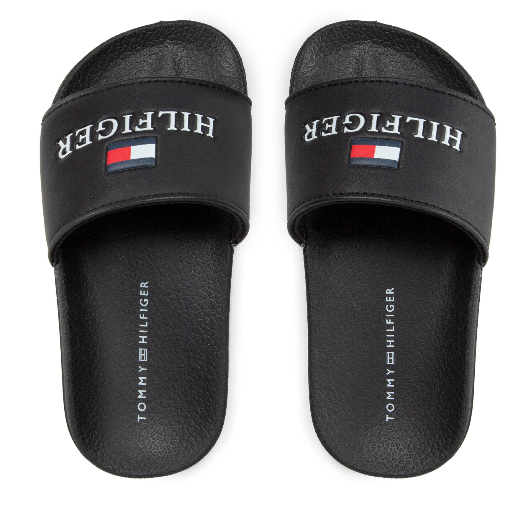 Tommy Hilfiger Șlapi Logo Print Pool Slide T3B0-32574-1172 M Negru - Pled.ro