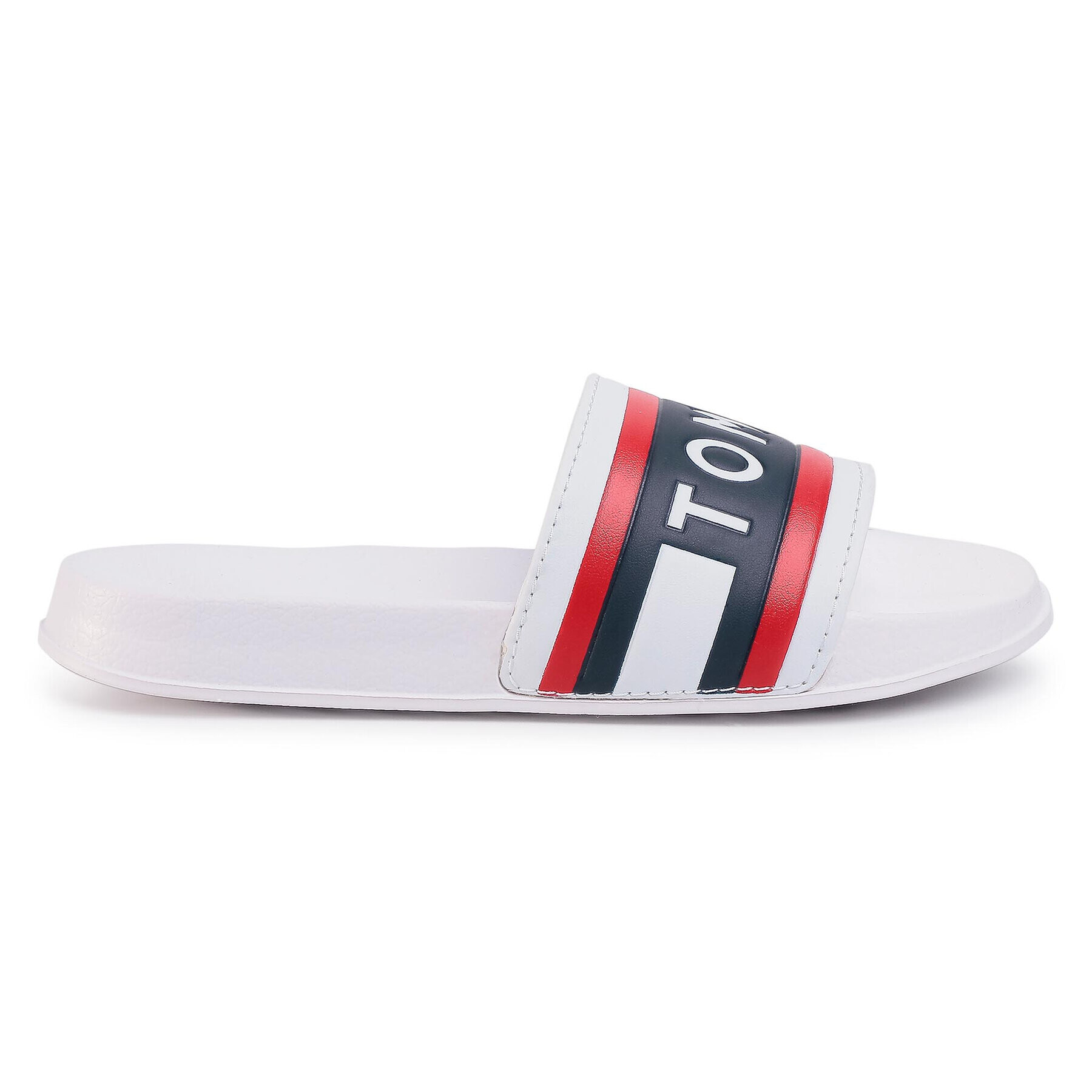 Tommy Hilfiger Șlapi Maxi Lettering Print Pool Slide T3B0-30757-0904 S Alb - Pled.ro