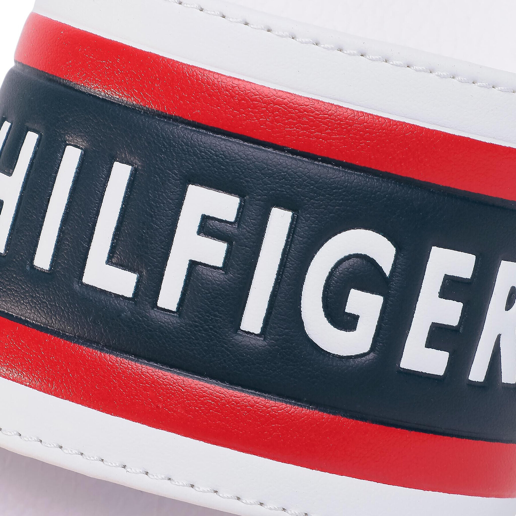 Tommy Hilfiger Șlapi Maxi Lettering Print Pool Slide T3B0-30757-0904 S Alb - Pled.ro