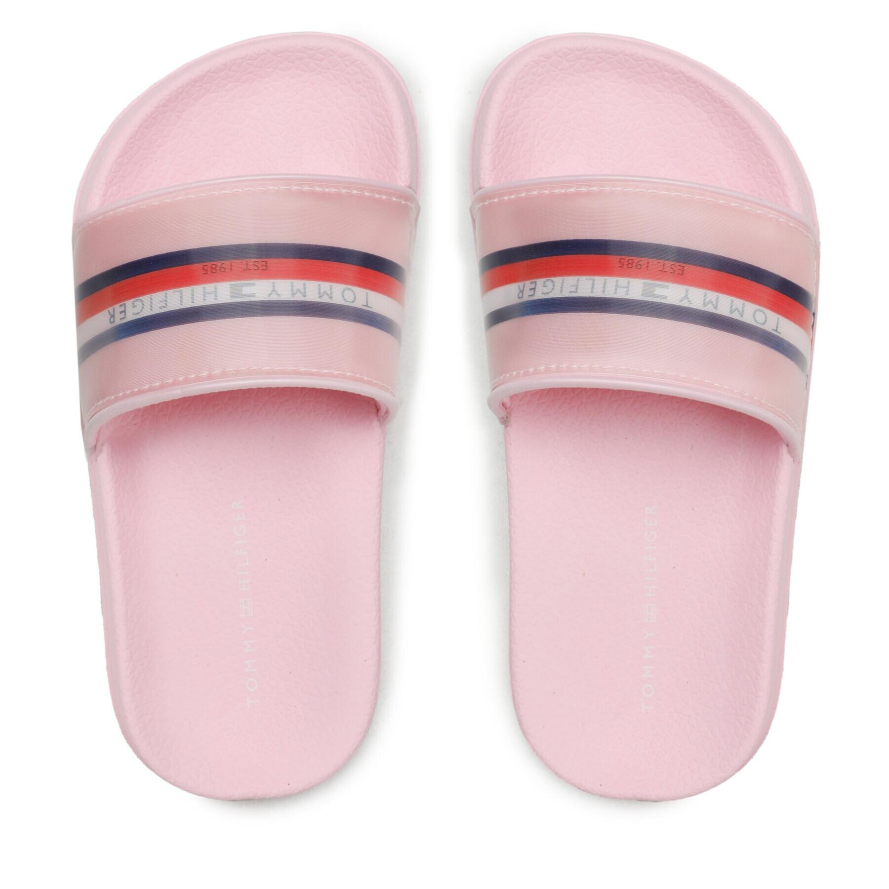 Tommy Hilfiger Șlapi Reflective Pool Slide T3A0-32803-1172 M Roz - Pled.ro