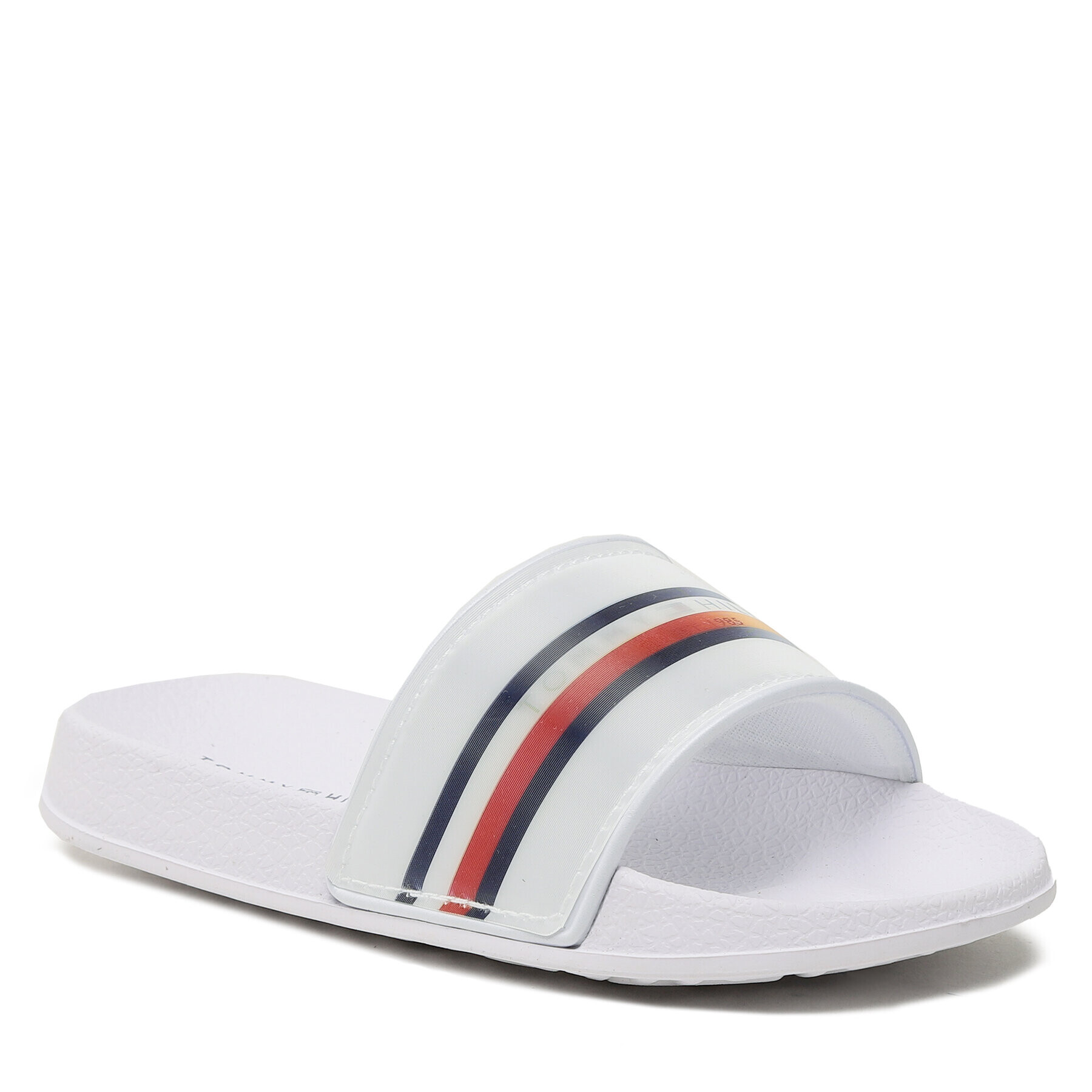 Tommy Hilfiger Șlapi Reflective Pool Slide T3B0-32931-1172 M Alb - Pled.ro