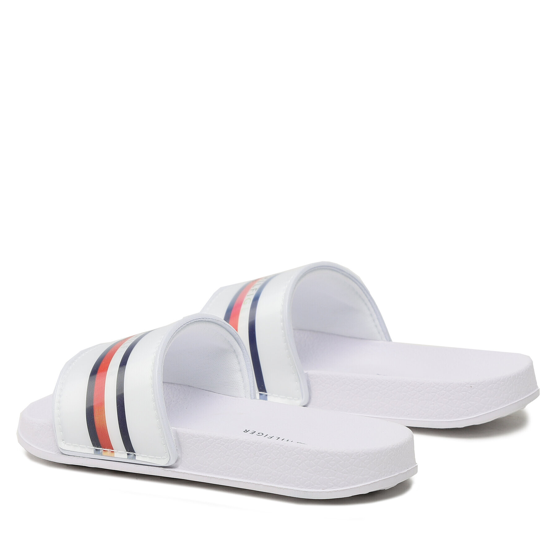 Tommy Hilfiger Șlapi Reflective Pool Slide T3B0-32931-1172 M Alb - Pled.ro