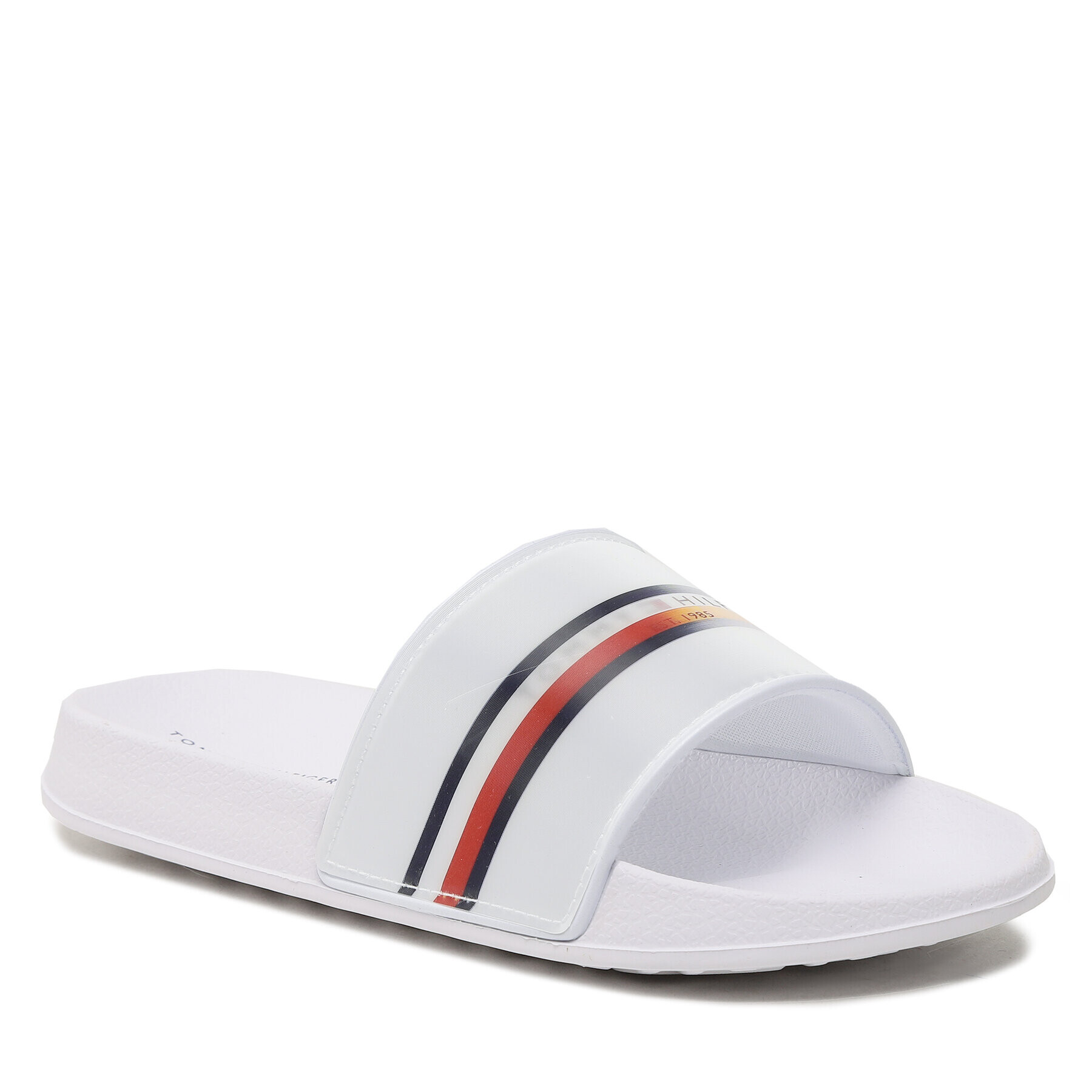 Tommy Hilfiger Șlapi Reflective Pool Slide T3B0-32931-1172 S Alb - Pled.ro