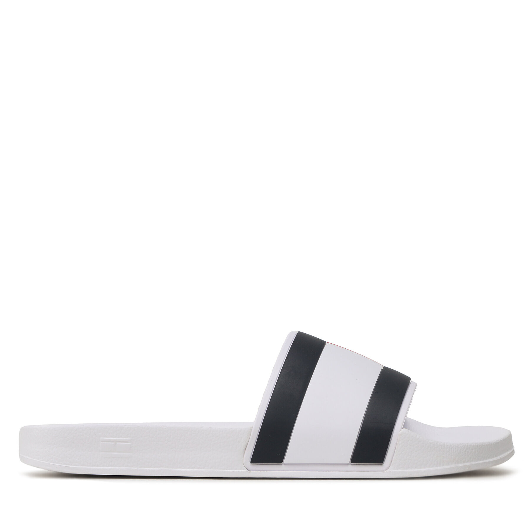 Tommy Hilfiger Șlapi Rubber Th Flag Pool Slide FM0FM04236 Alb - Pled.ro