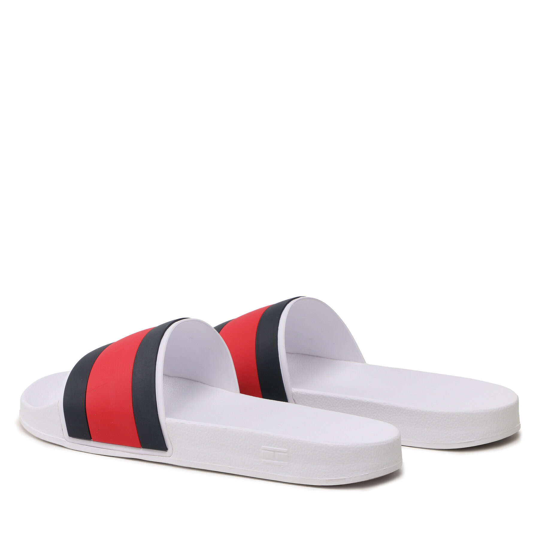 Tommy Hilfiger Șlapi Rubber Th Flag Pool Slide FM0FM04236 Alb - Pled.ro