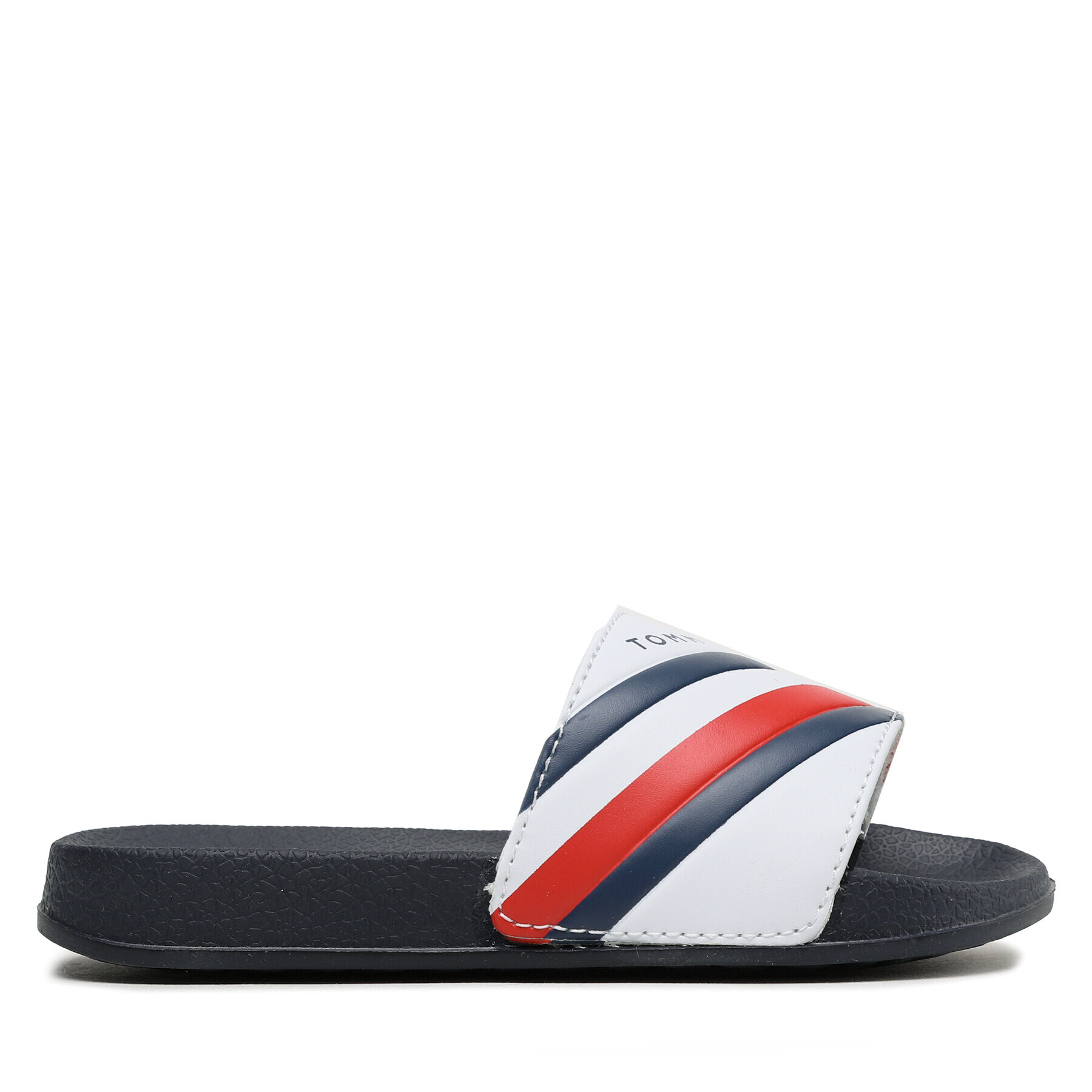 Tommy Hilfiger Șlapi Stripes Pool Slide T3B0-32932-1172 M Alb - Pled.ro