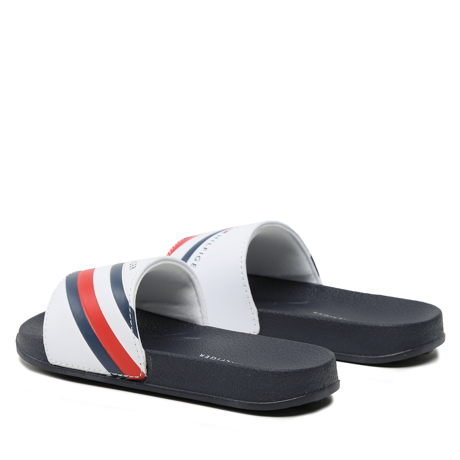 Tommy Hilfiger Șlapi Stripes Pool Slide T3B0-32932-1172 M Alb - Pled.ro