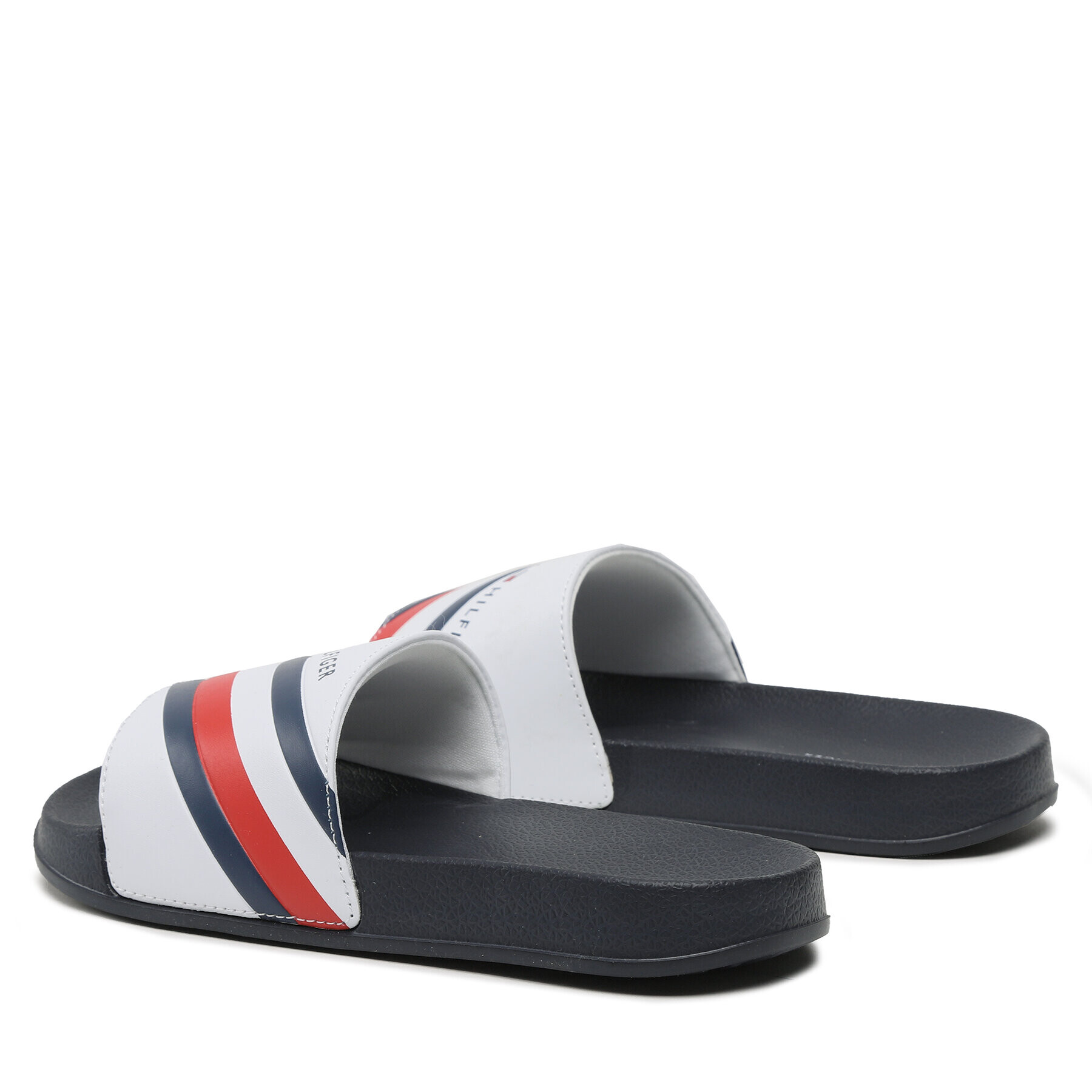 Tommy Hilfiger Șlapi Stripes Pool Slide T3B0-32932-1172 S Alb - Pled.ro