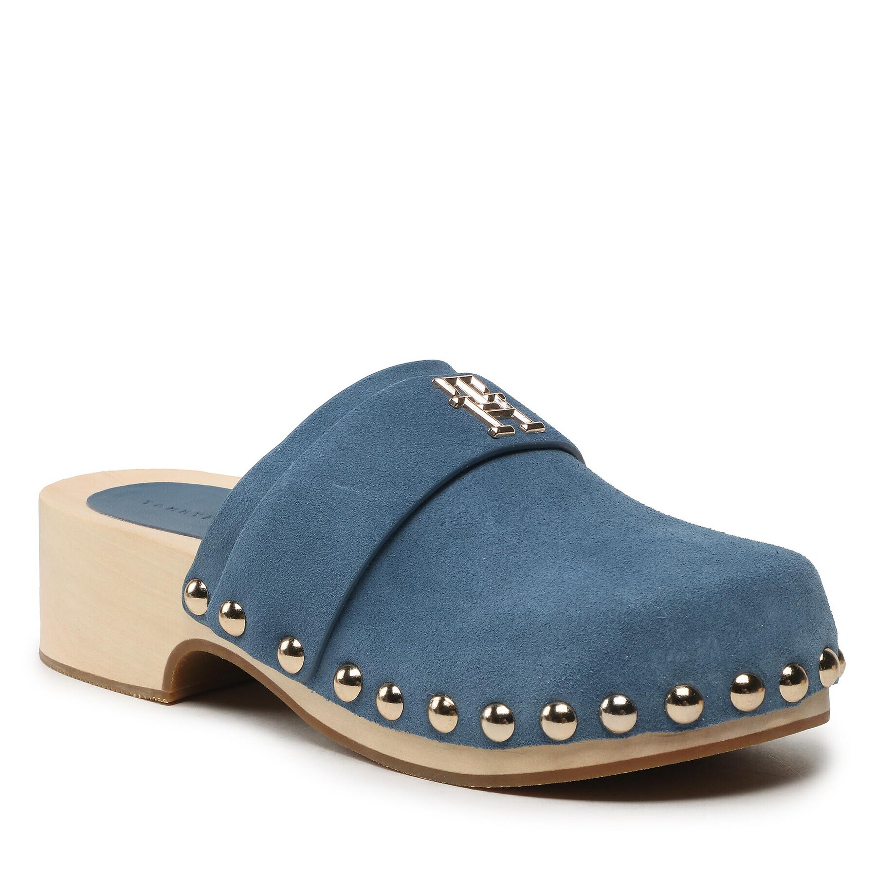 Tommy Hilfiger Saboți Th Clog Suede FW0FW07171 Albastru - Pled.ro