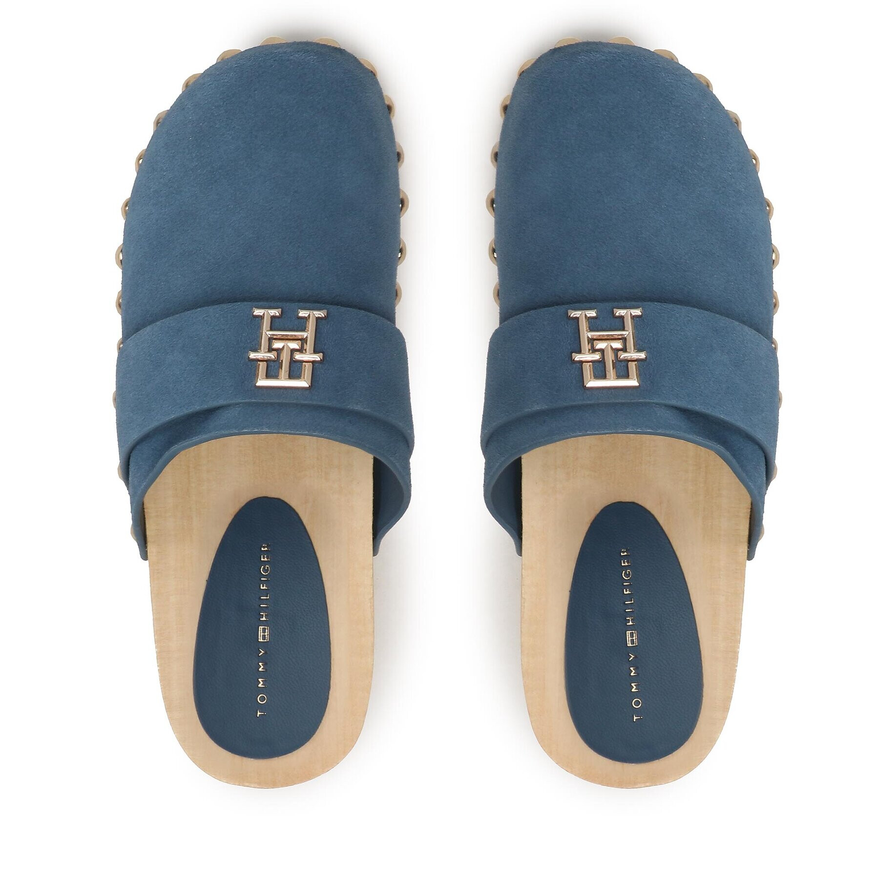 Tommy Hilfiger Saboți Th Clog Suede FW0FW07171 Albastru - Pled.ro