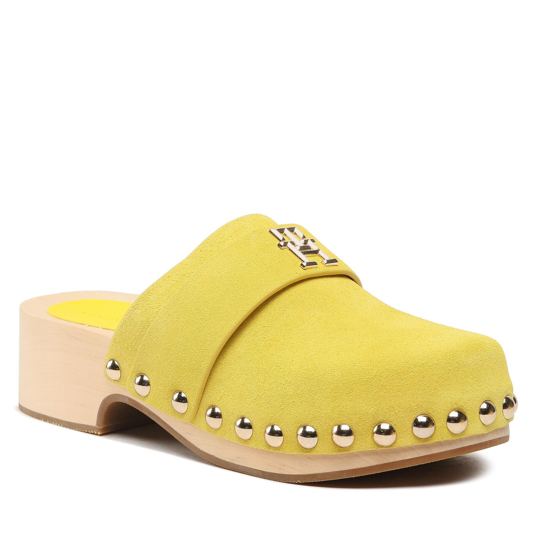 Tommy Hilfiger Saboți Th Clog Suede FW0FW07171 Galben - Pled.ro