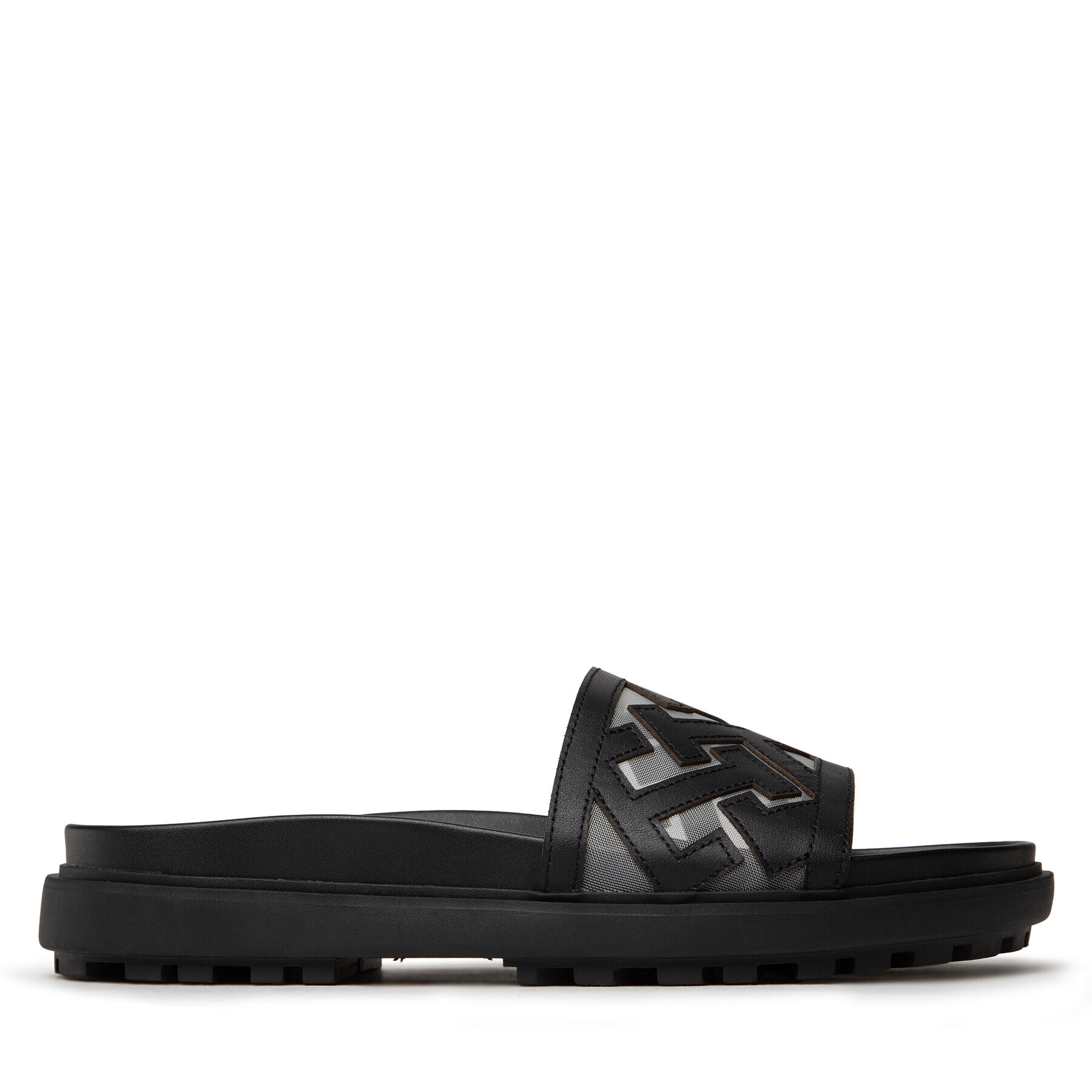 Tommy Hilfiger Șlapi Th Elevated Flat Sandal FW0FW07407 Negru - Pled.ro