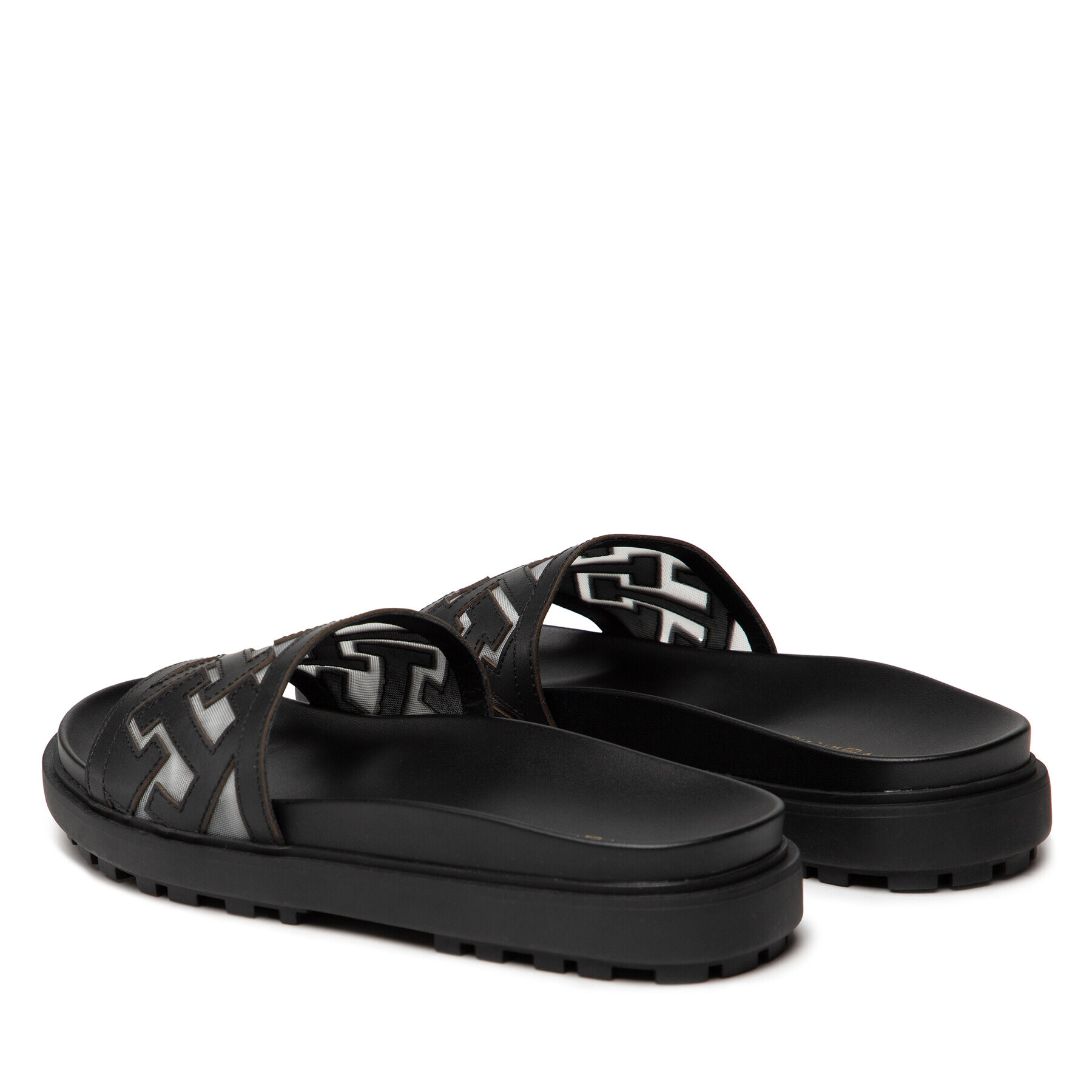 Tommy Hilfiger Șlapi Th Elevated Flat Sandal FW0FW07407 Negru - Pled.ro